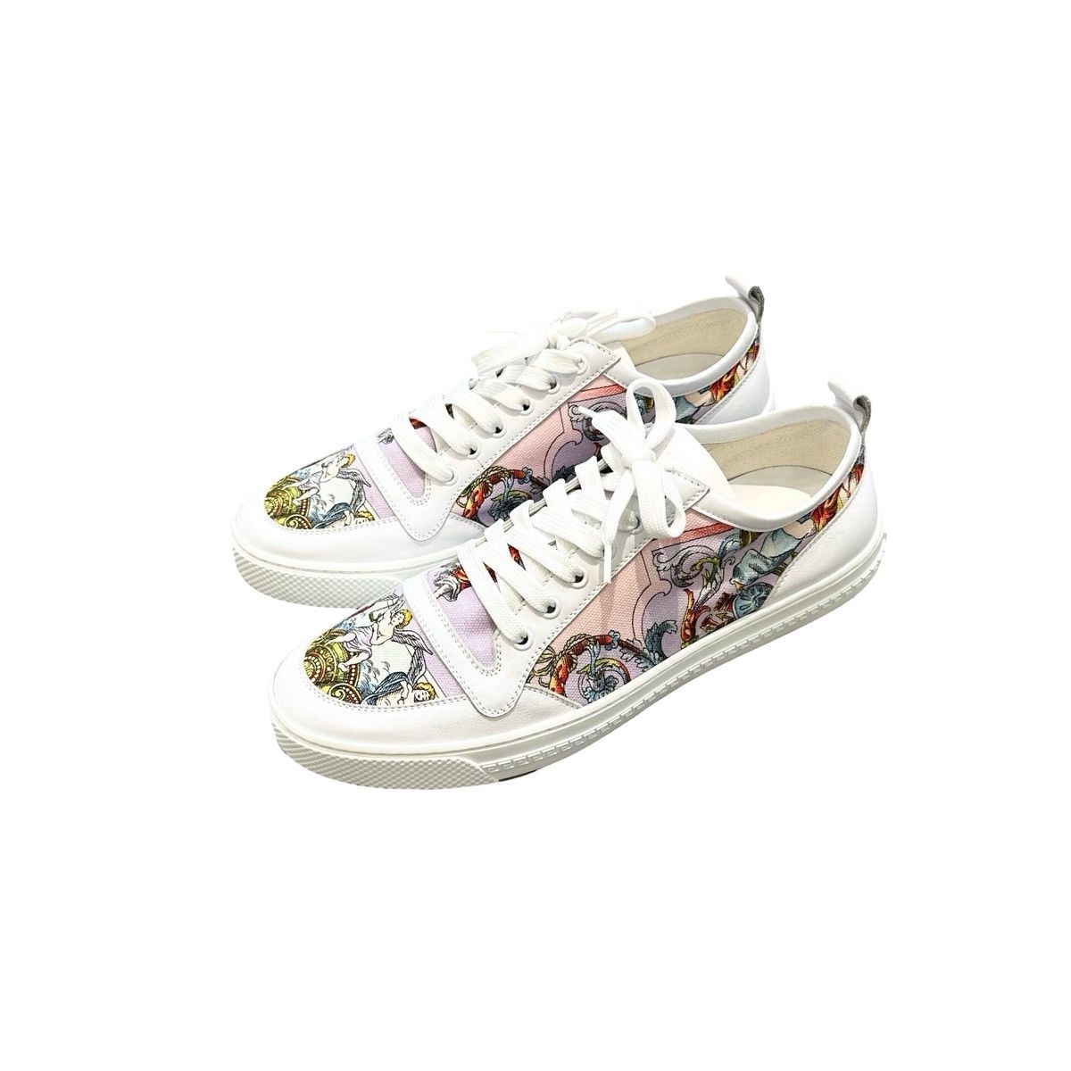 Versace Versace Angeli print canvas sneaker Size US 10 / EU 43 - 1 Thumbnail
