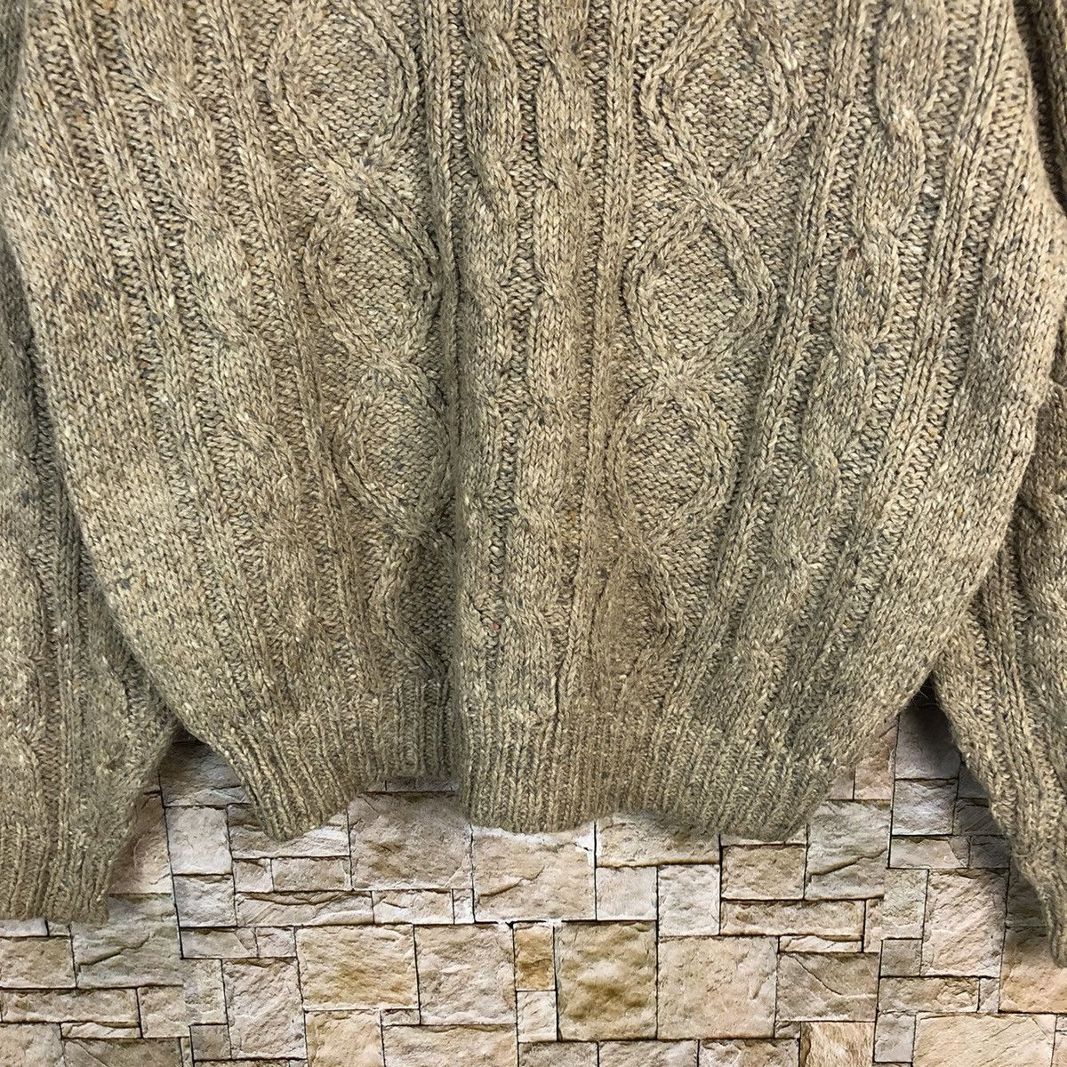 Aran Isles Knitwear × Japanese Brand × Vintage Costa Mesa Brown aran isle cable Knitwear #A779 Size US L / EU 52-54 / 3 - 6 Thumbnail
