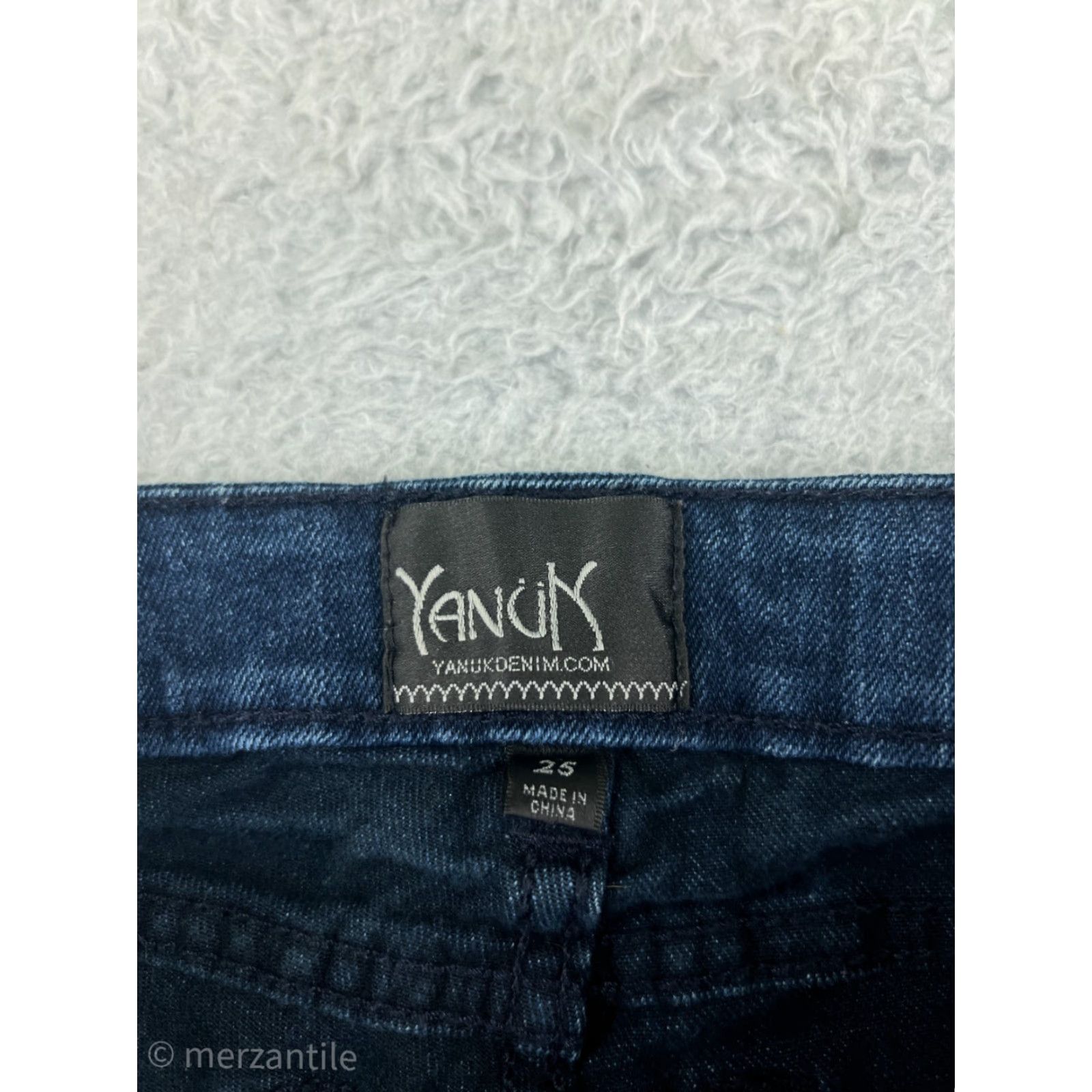 Denime YANUK Jeans Womens 25 Blue Denim Bootcut Dark Wash Low Rise Vintage No Size 42" / US 20 - 4 Thumbnail