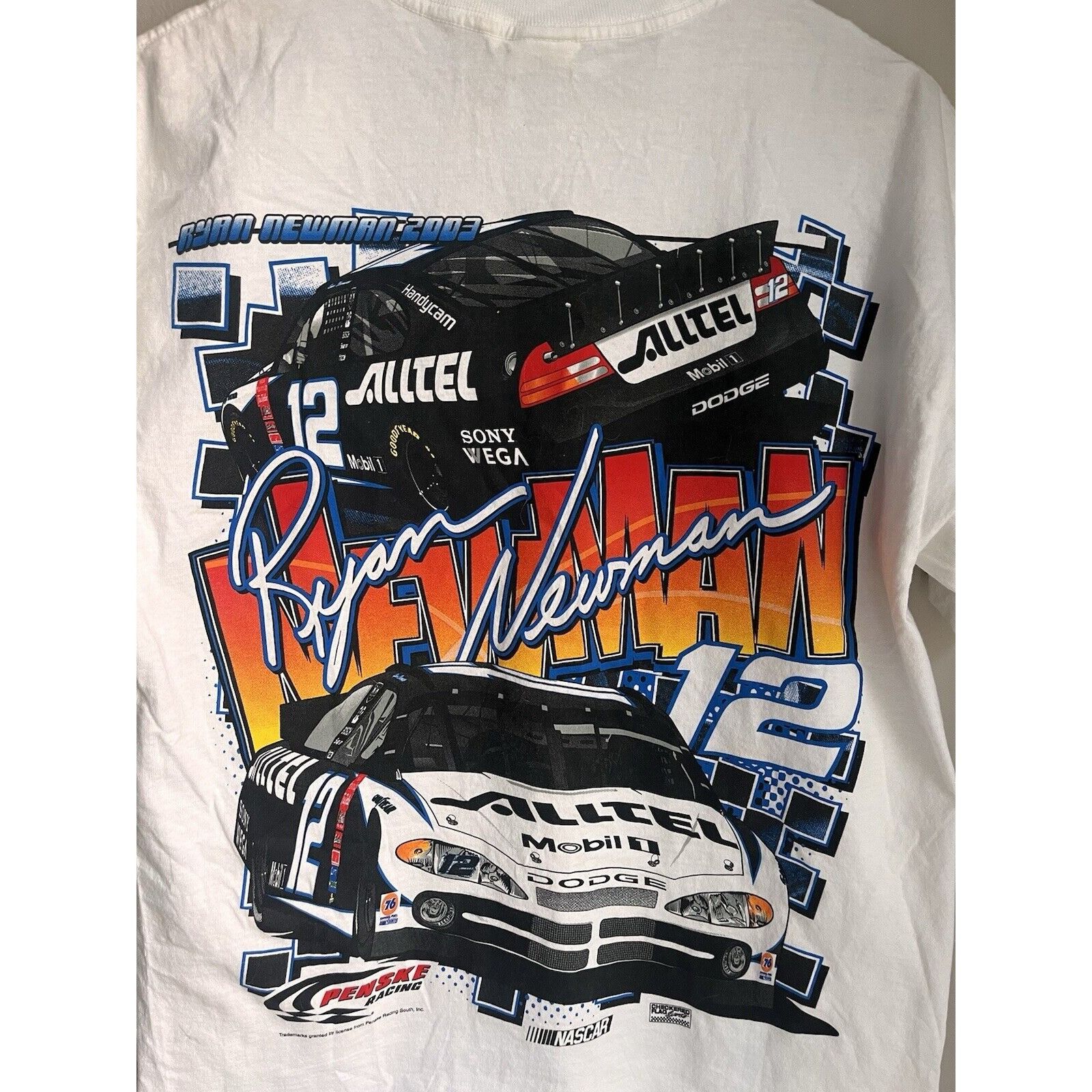NASCAR VINTAGE 90S Y2K NASCAR RYAN NEWMAN #12 DODGE T SHIRT SIZE M Size US M / EU 48-50 / 2 - 4 Thumbnail