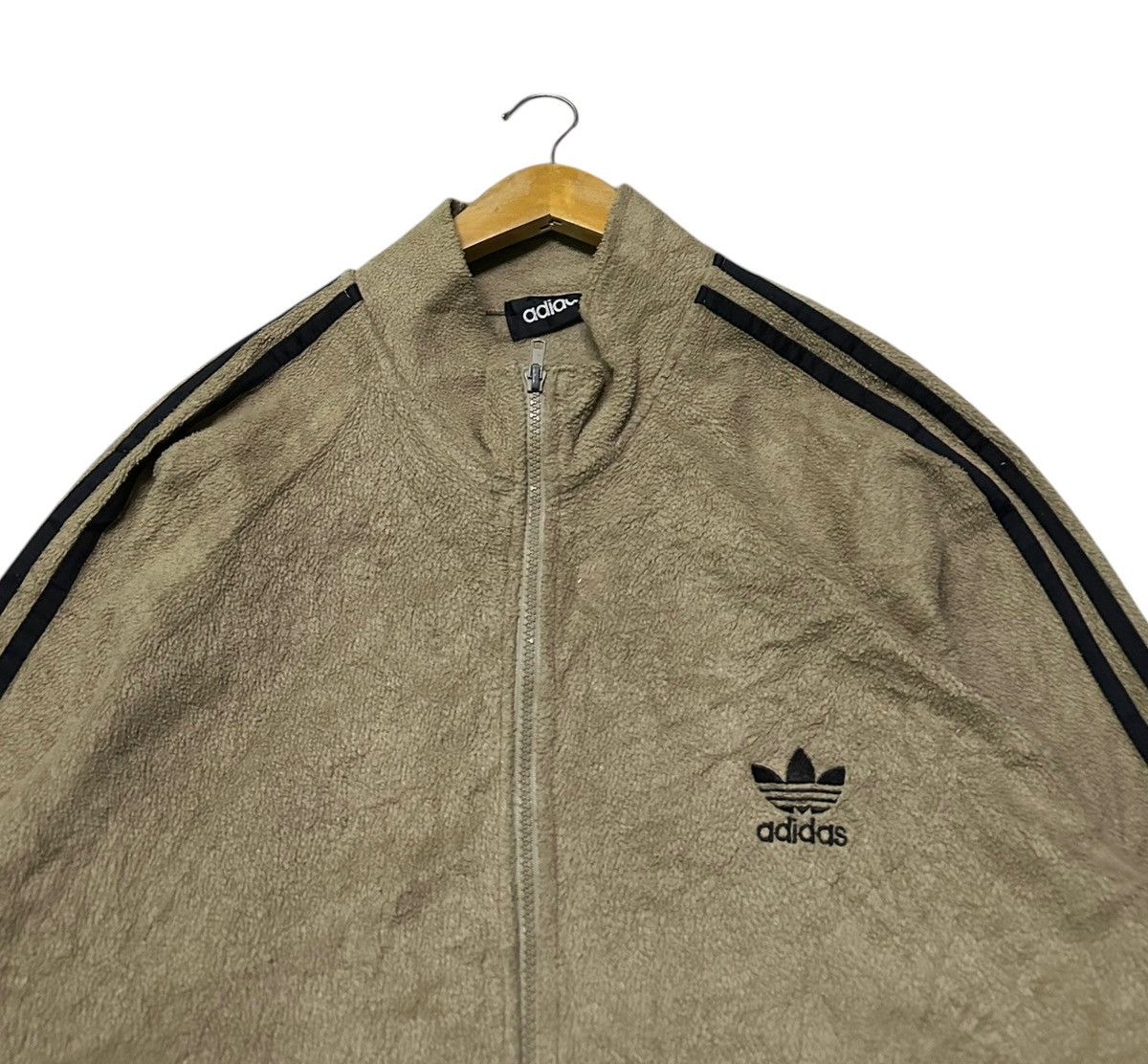 Adidas Adidas trefoil fleece jacket backhit printed Size US L / EU 52-54 / 3 - 2 Thumbnail
