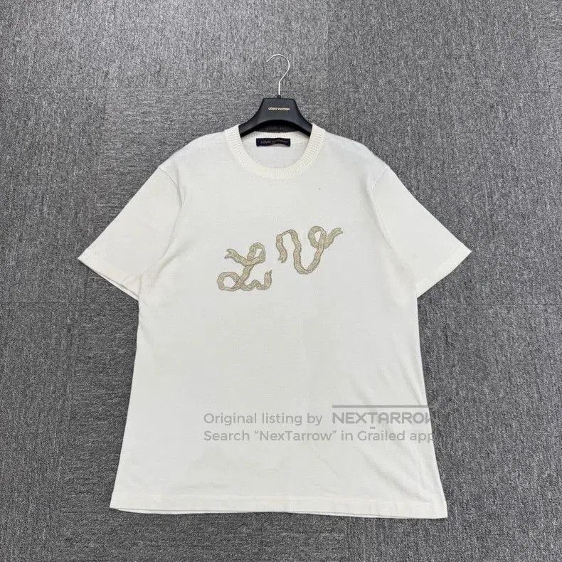 Louis Vuitton SS25 Snake Year Embroidered Tee.
