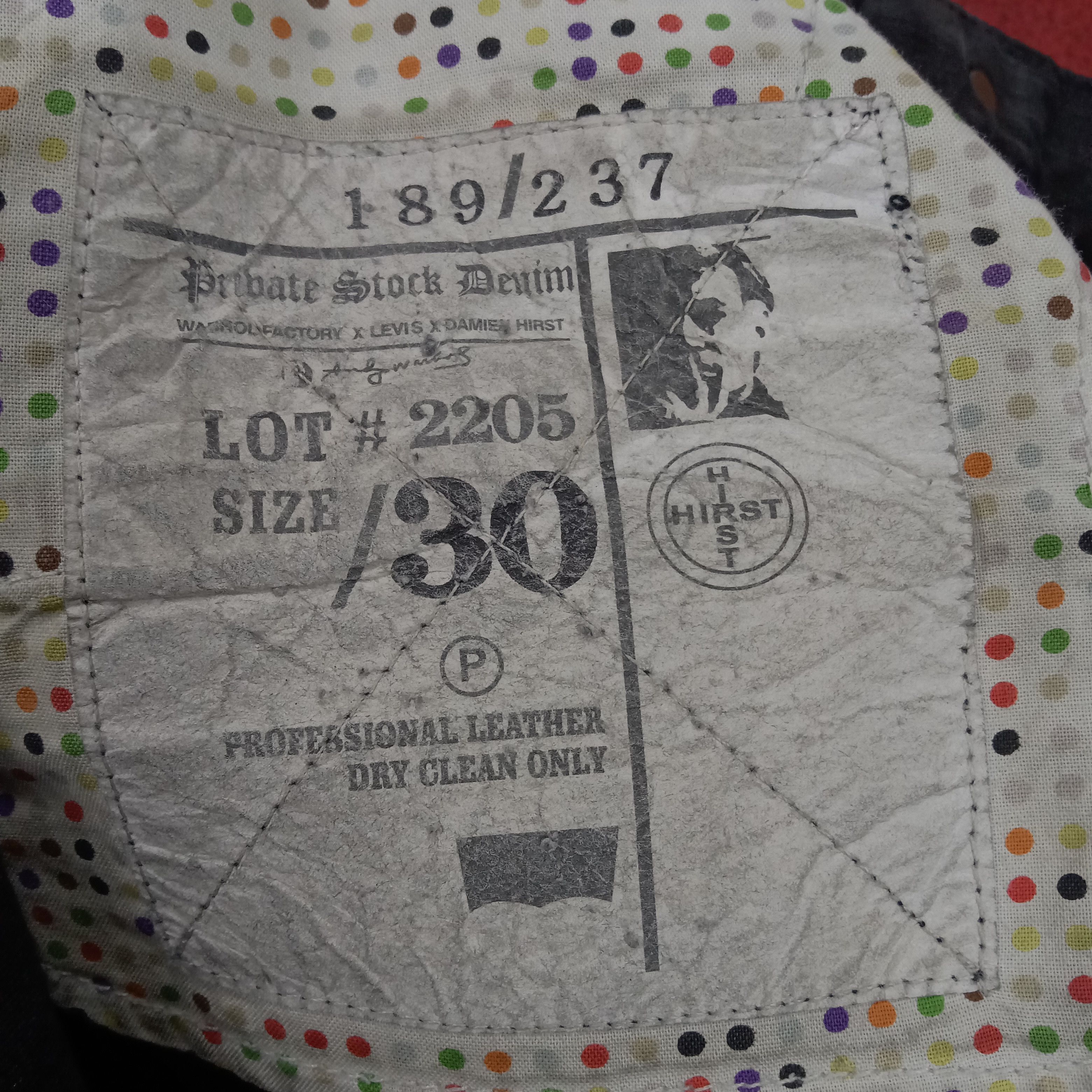 Andy Warhol × Levi's × Vintage Andy Warhol X Levis Jeans Skull Design Rock Punk Style Size US 35 - 15 Thumbnail