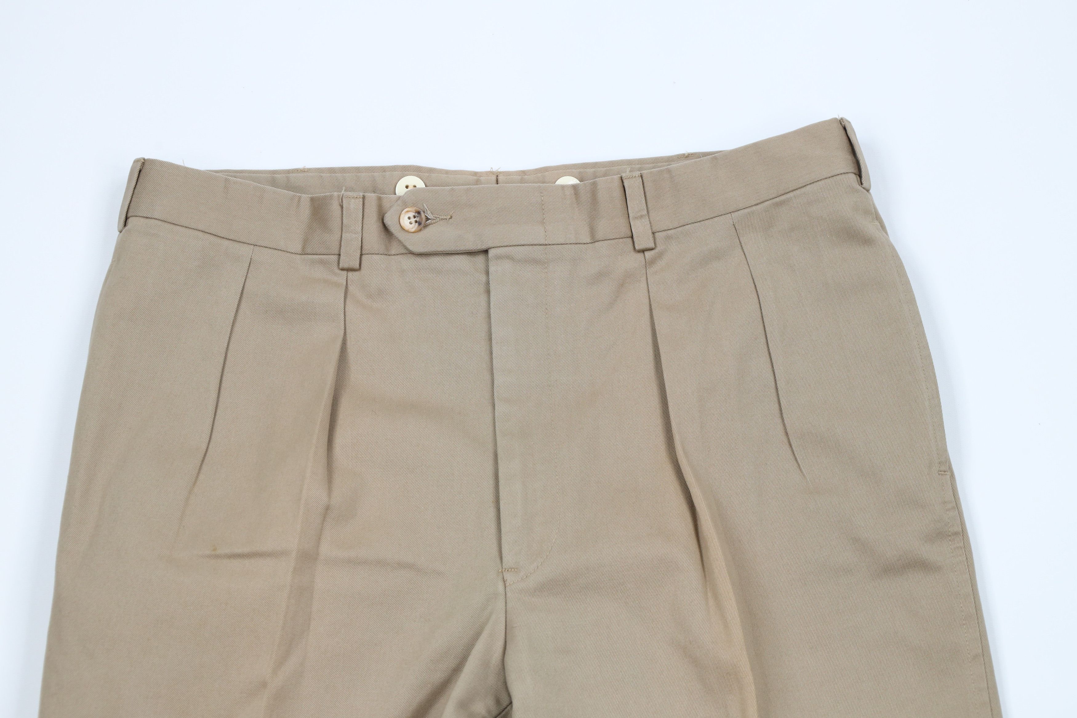 Lands' End × Vintage Vintage 70s Lands End Pleated Cuffed Wide Leg Pants USA Size US 36 / EU 52 - 2 Thumbnail