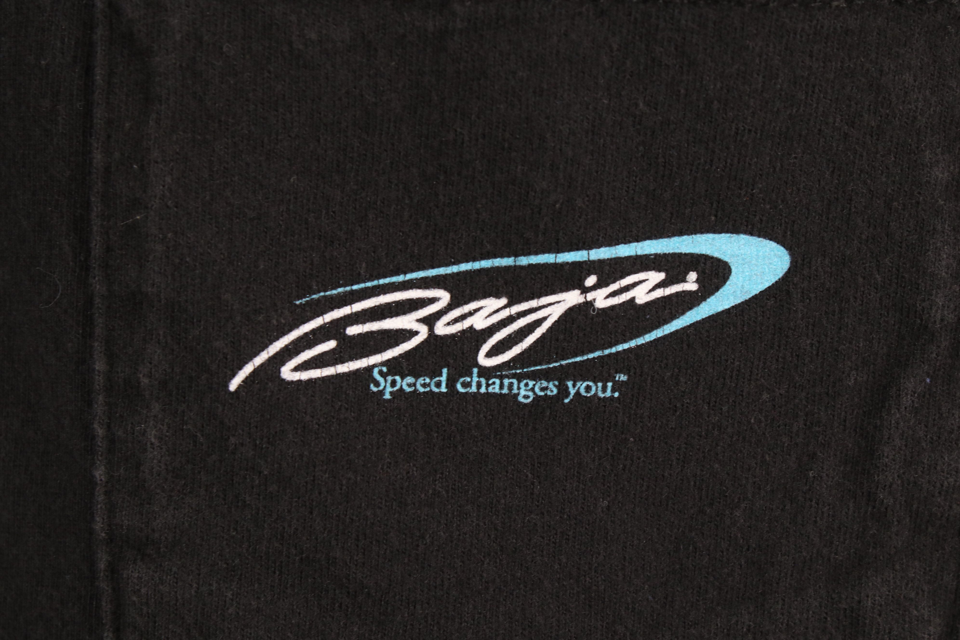 Vintage Vintage 90s Y2K Spell Out Baja Boats Pocket T-Shirt Black Size US M / EU 48-50 / 2 - 4 Thumbnail