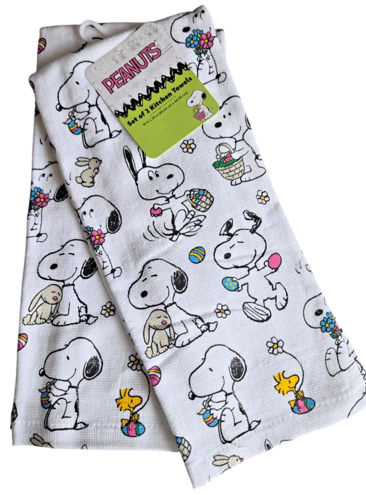 Peanuts Peanuts Snoopy Kitchen Towels Set Bunny Egg Mom Gift NWT Size ONE SIZE - 1 Thumbnail