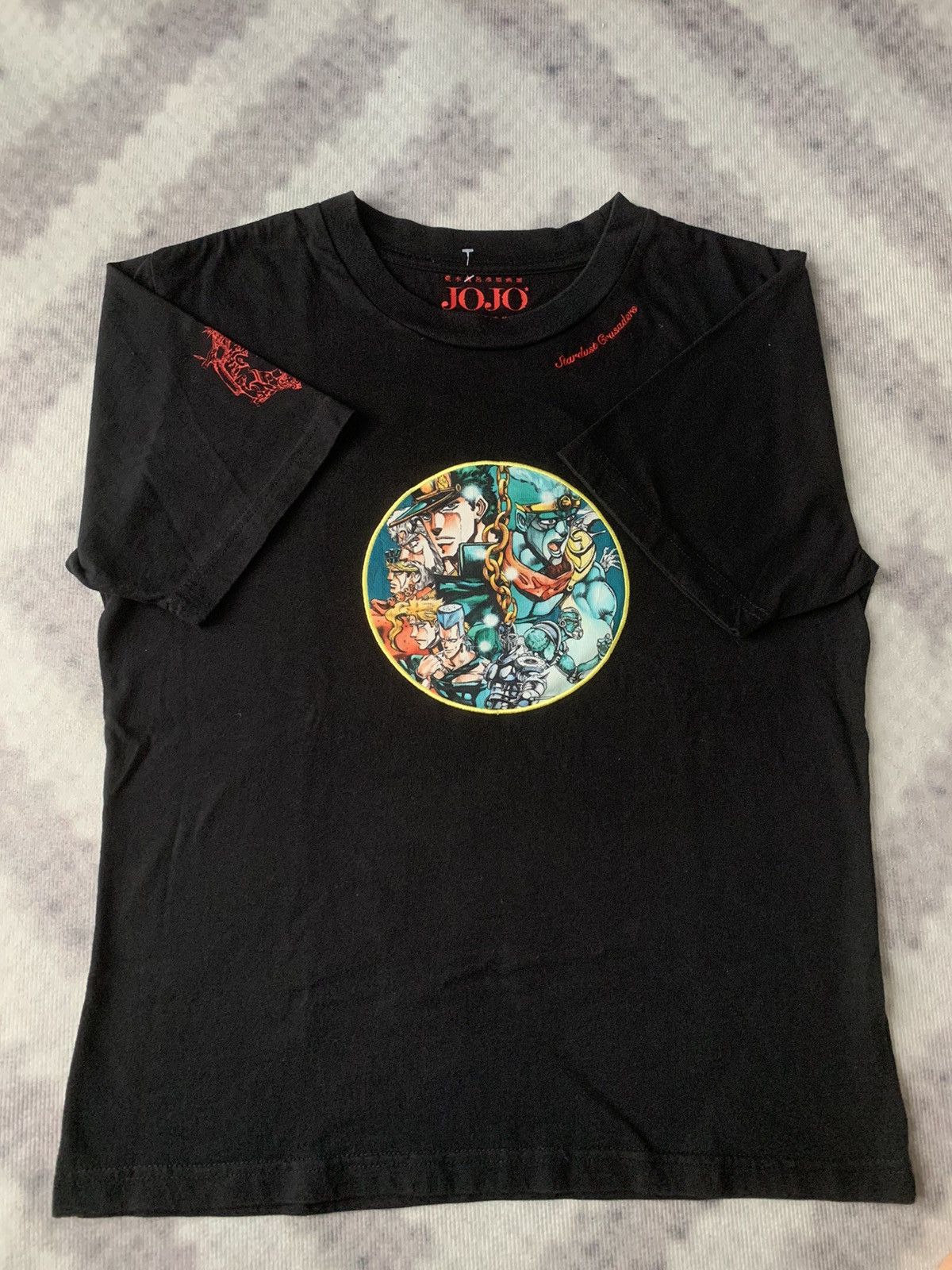 Anime Jojo Bizzare Adventure Exhibition Embroidery Anime Tshirt Size US L / EU 52-54 / 3 - 4 Thumbnail