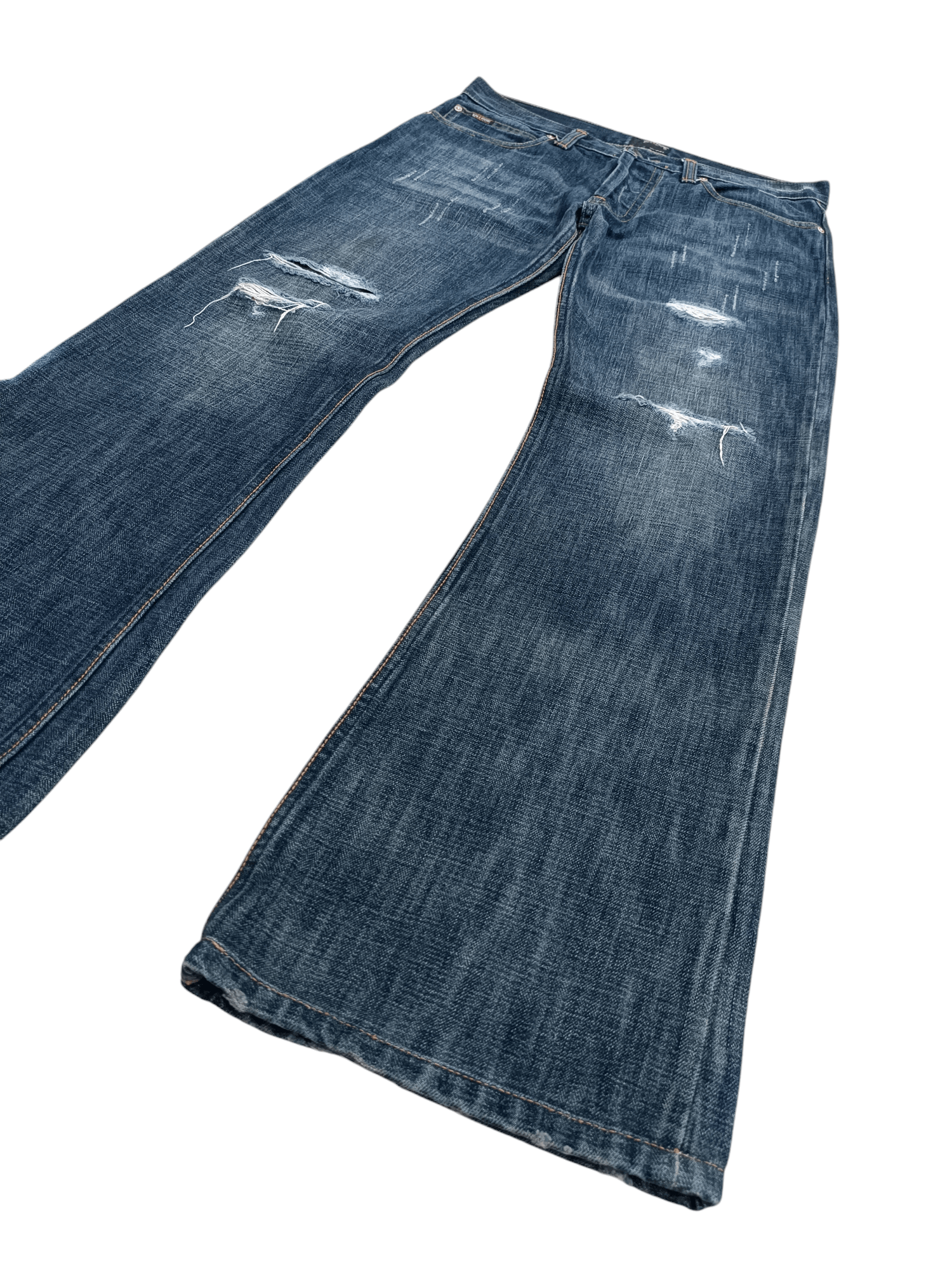Flare Jeans Energie Distress Faded Boot Cut Y2k