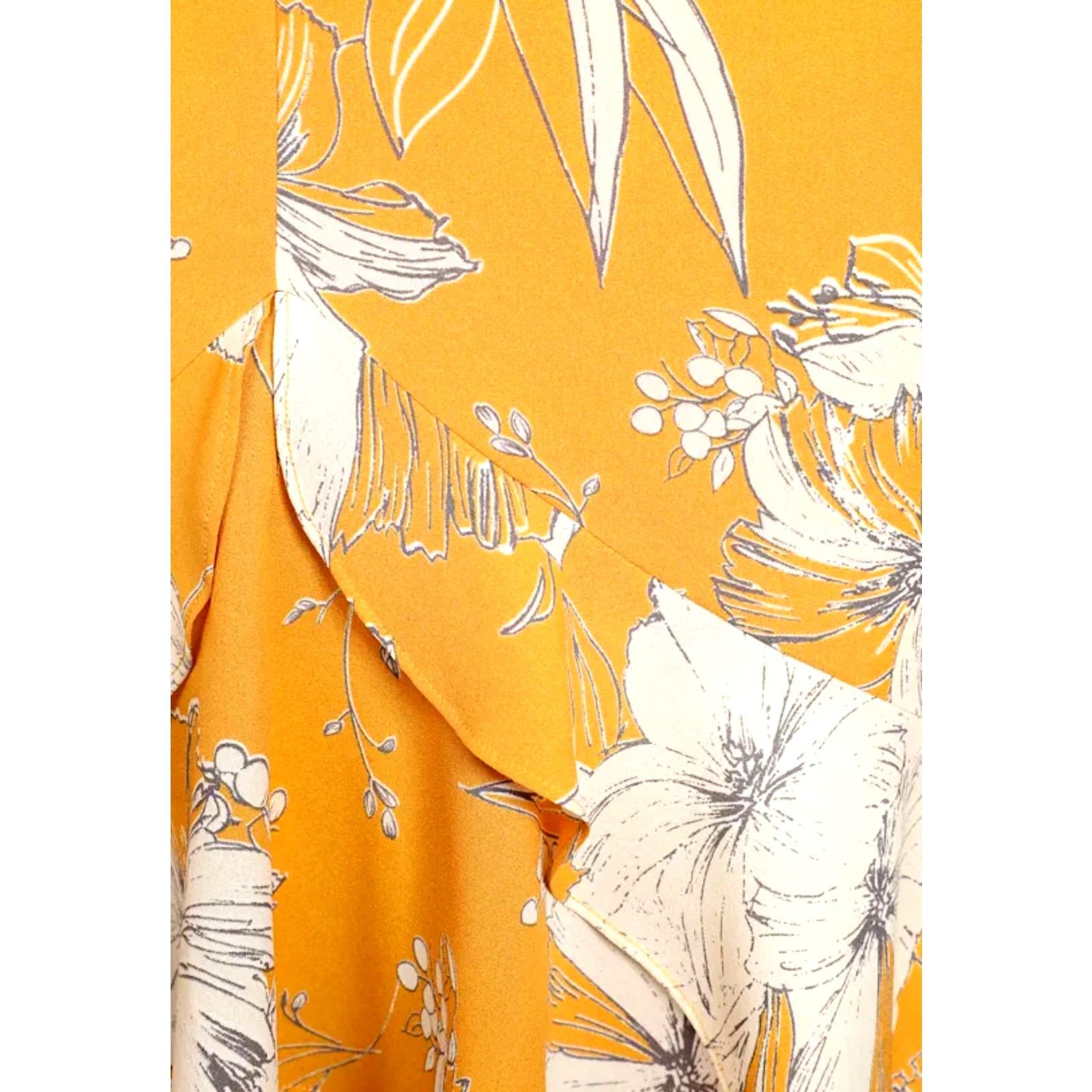 Other Lulu’s Darling Daylily Mustard Floral Hi-Lo Maxi Dress M Size M / US 6-8 / IT 42-44 - 20 Thumbnail