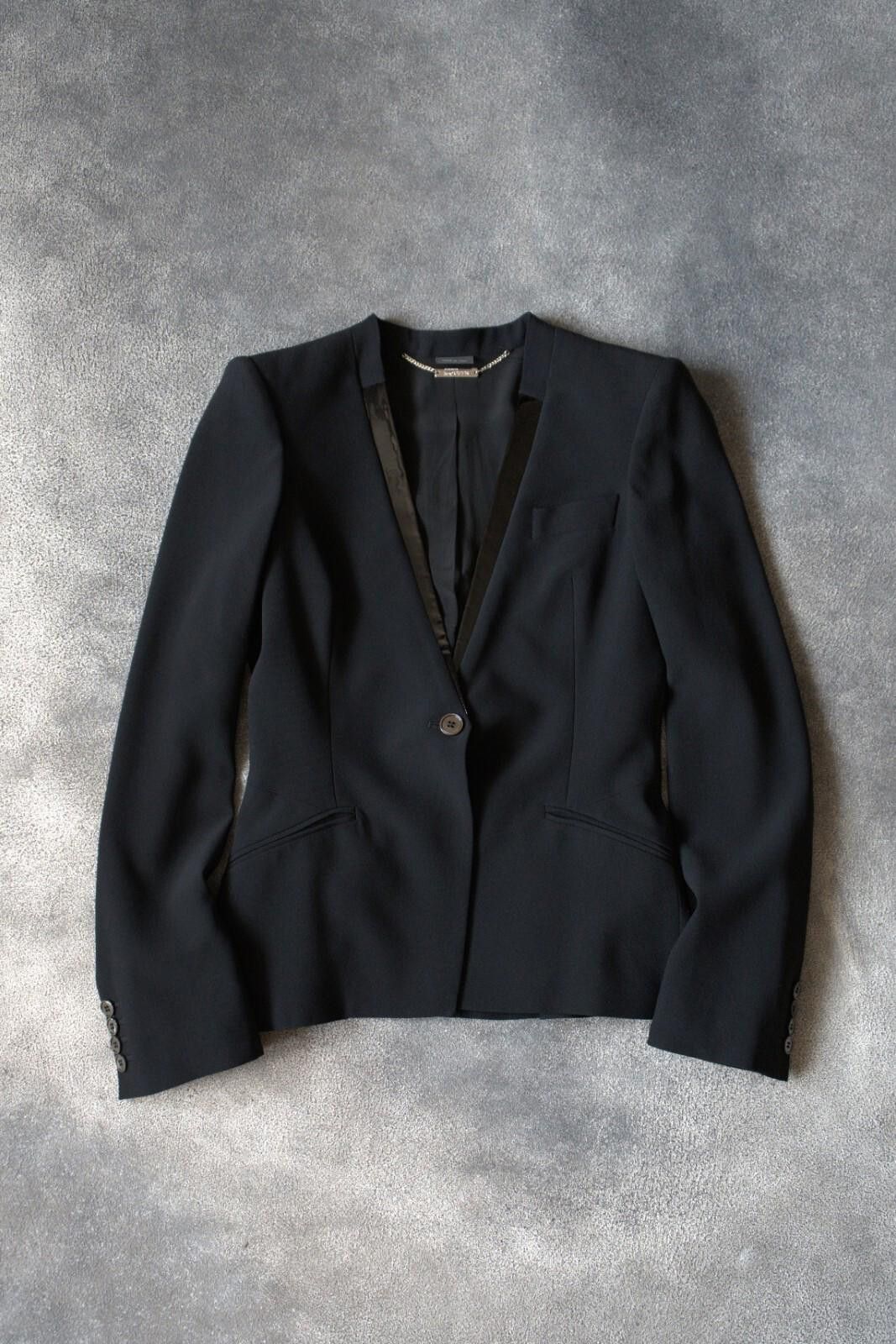 Alexander McQueen A/W 2007 Alexander McQueen “Witches” Patent Collar Blazer Size S / US 4 / IT 40 - 2 Thumbnail