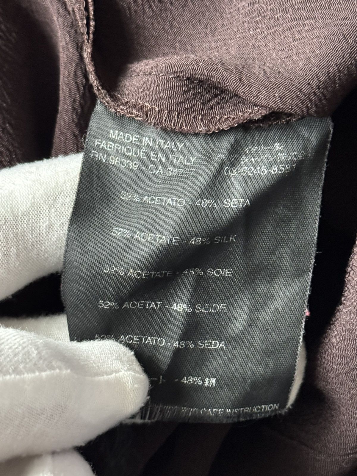 Prada Vintage Fall 2001 Chocolate brown Prada wrap blouse sz 40 Size S / US 4 / IT 40 - 3 Thumbnail