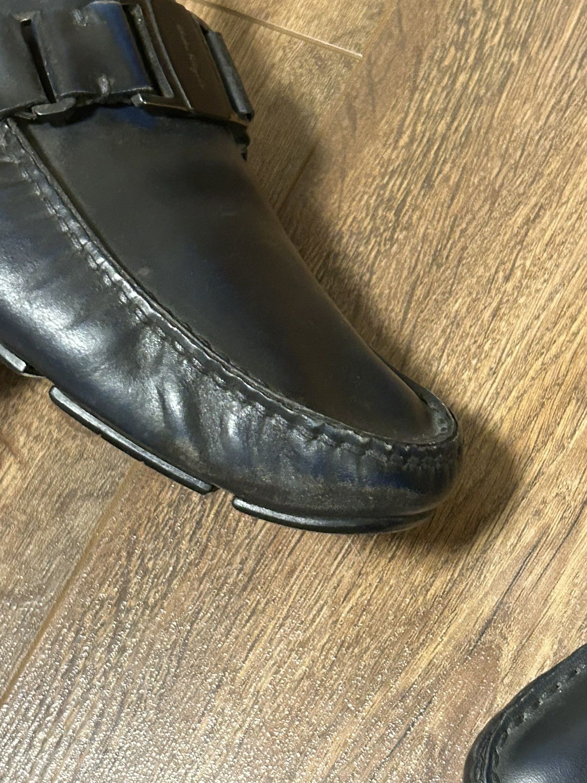 Salvatore Ferragamo × Vintage Vintage Salvatore Ferragamo Leather loafers Size US 10 / EU 43 - 9 Thumbnail