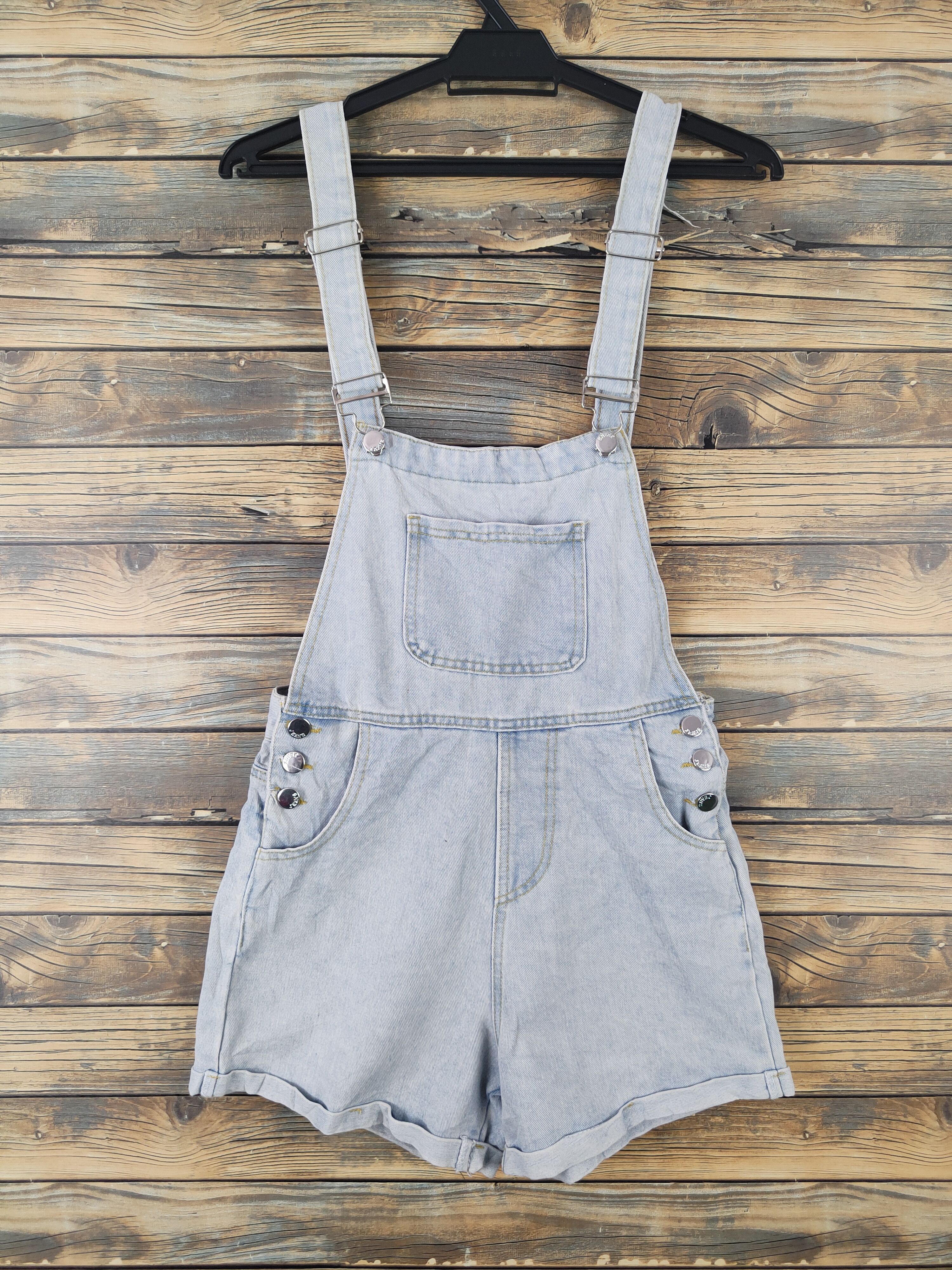 Japanese Brand × Vintage Yishanfushi Light Blue Denim Shortall Jumpsuits Size 28" / US 6 / IT 42 - 1 Thumbnail
