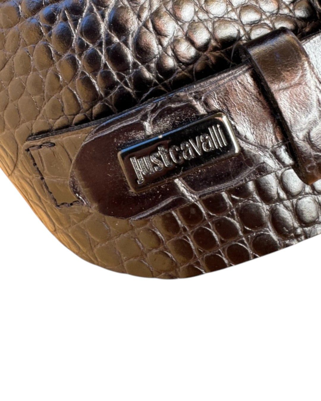Roberto Cavalli EMBOSSED CROCODILE LEATHER BELT Size ONE SIZE - 4 Thumbnail