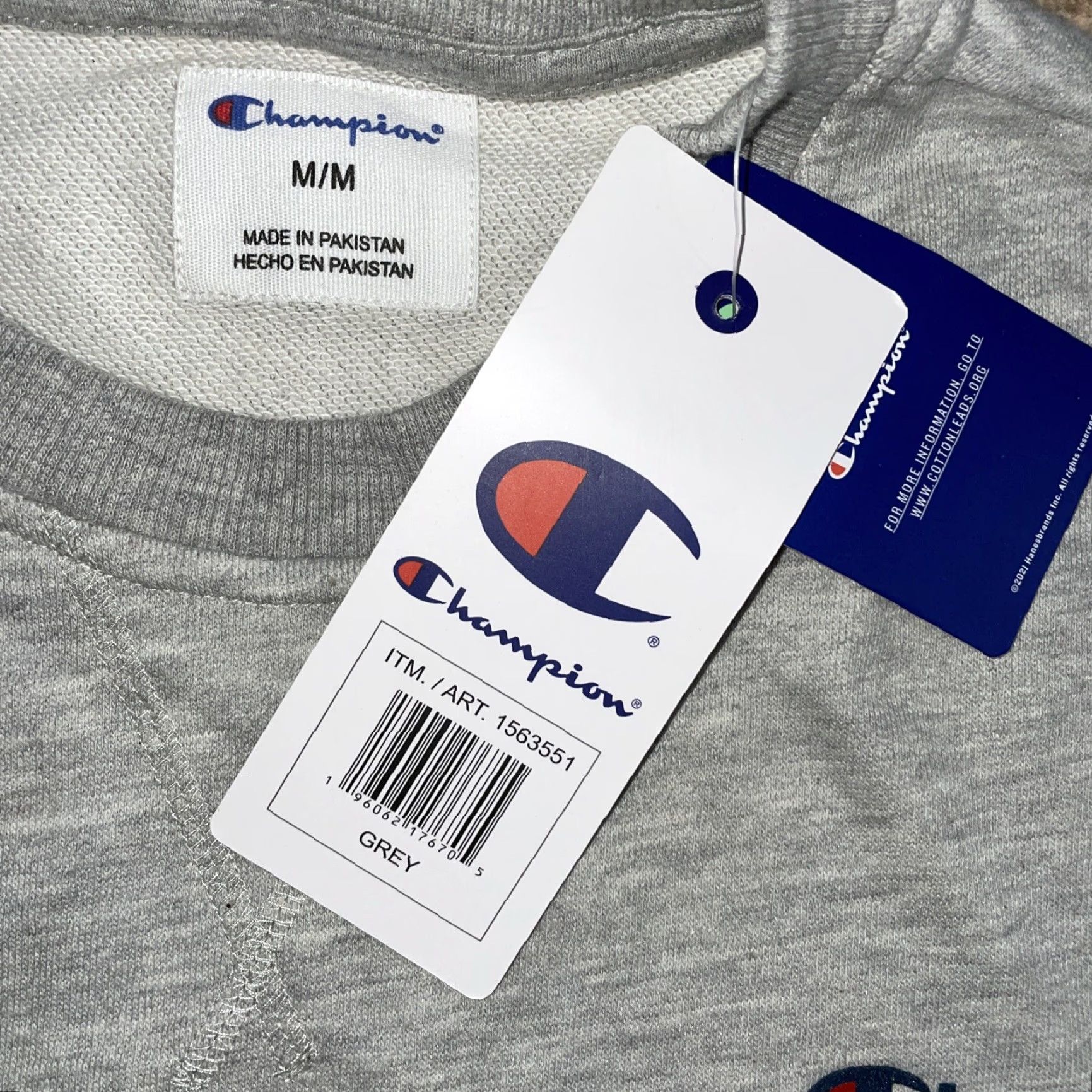 Champion Champion Gray Crew Neck Sweatshirt NWT Adult Medium French Terry Mens Size US M / EU 48-50 / 2 - 4 Thumbnail