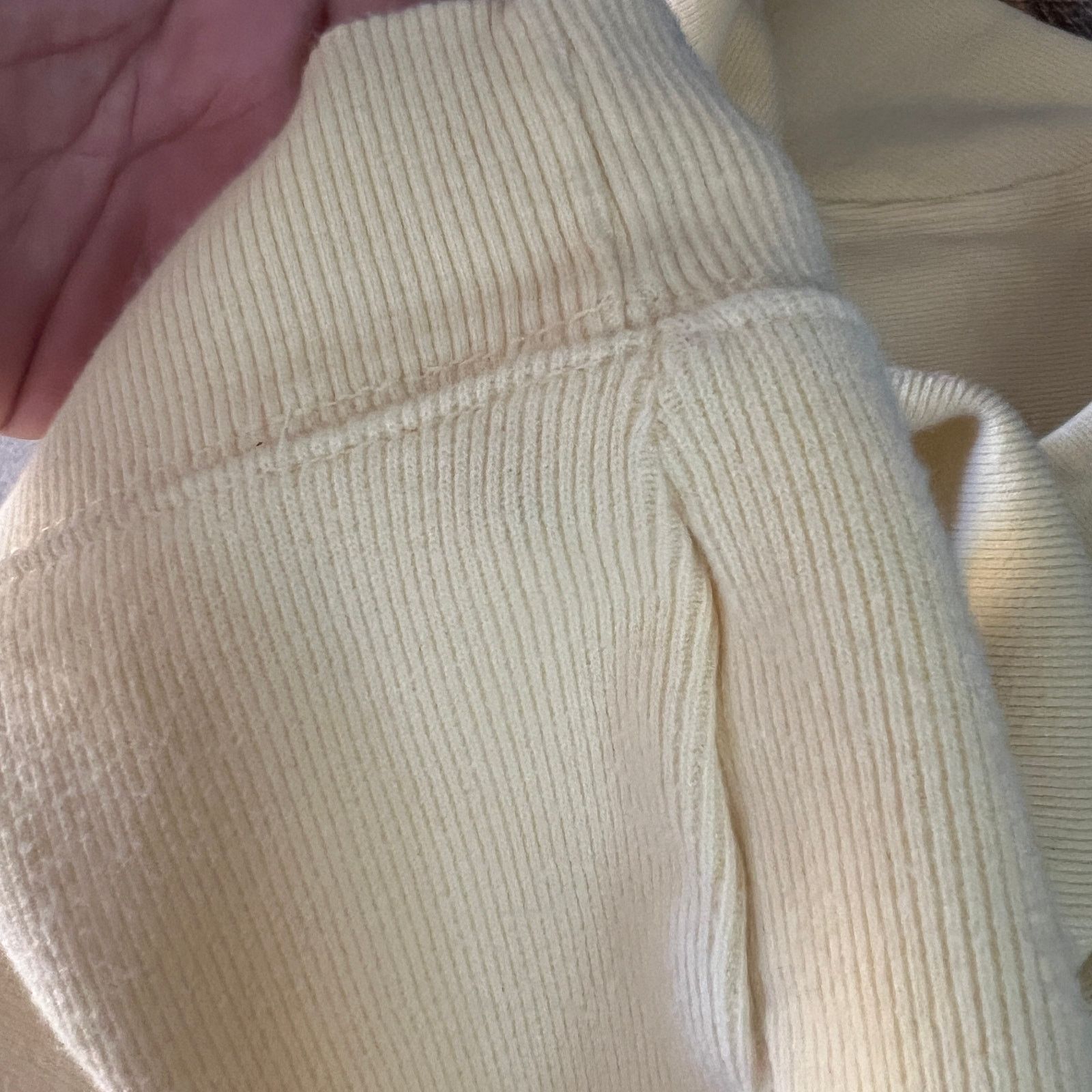 Tasso Elba Tasso Elba Men’s Pullover Sweater Cream Ribbed Cotton Size L Size US L / EU 52-54 / 3 - 12 Thumbnail