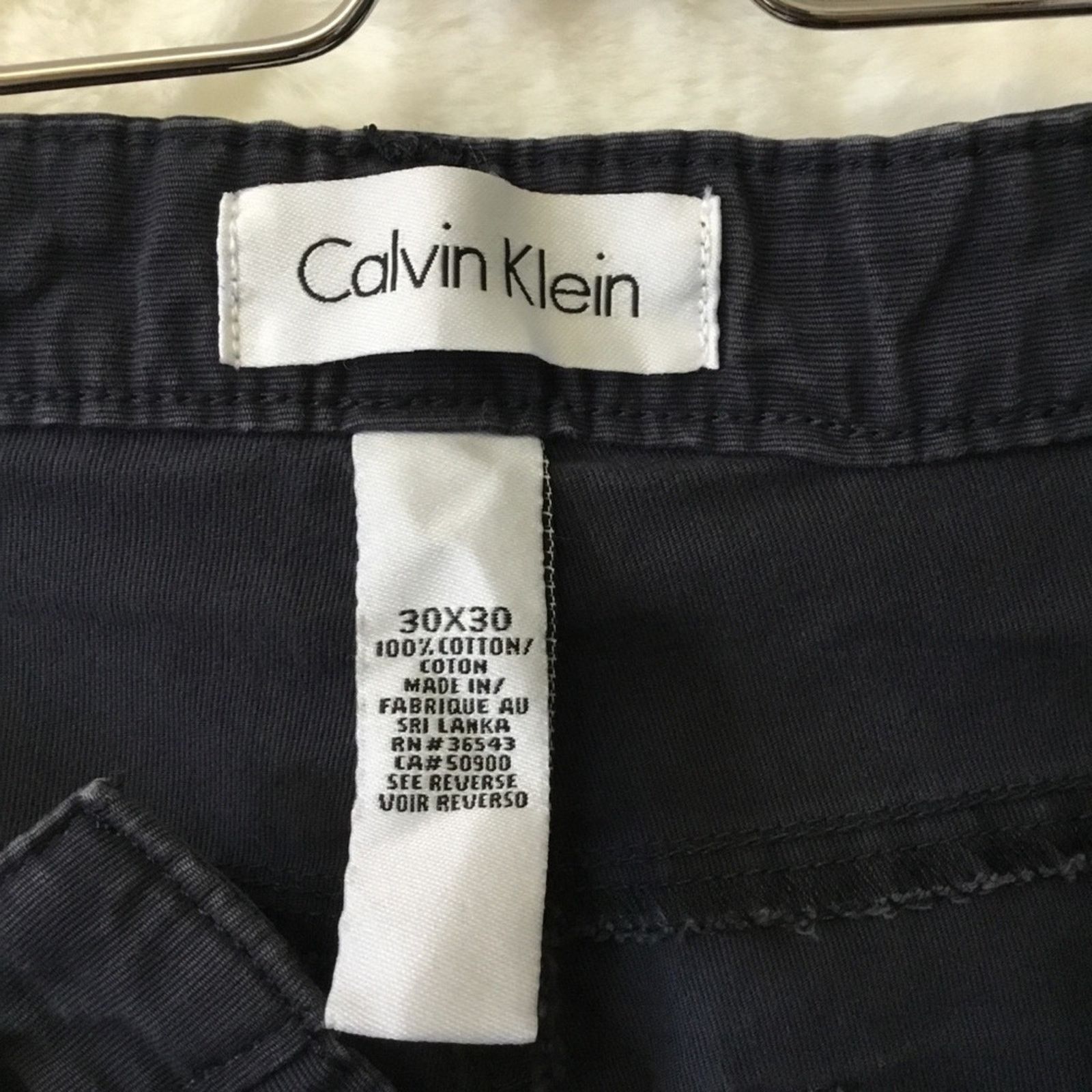 Calvin Klein Calvin Klein Black Men's Straight-Leg Flat Front Chinos Size US 30 / EU 46 - 10 Thumbnail