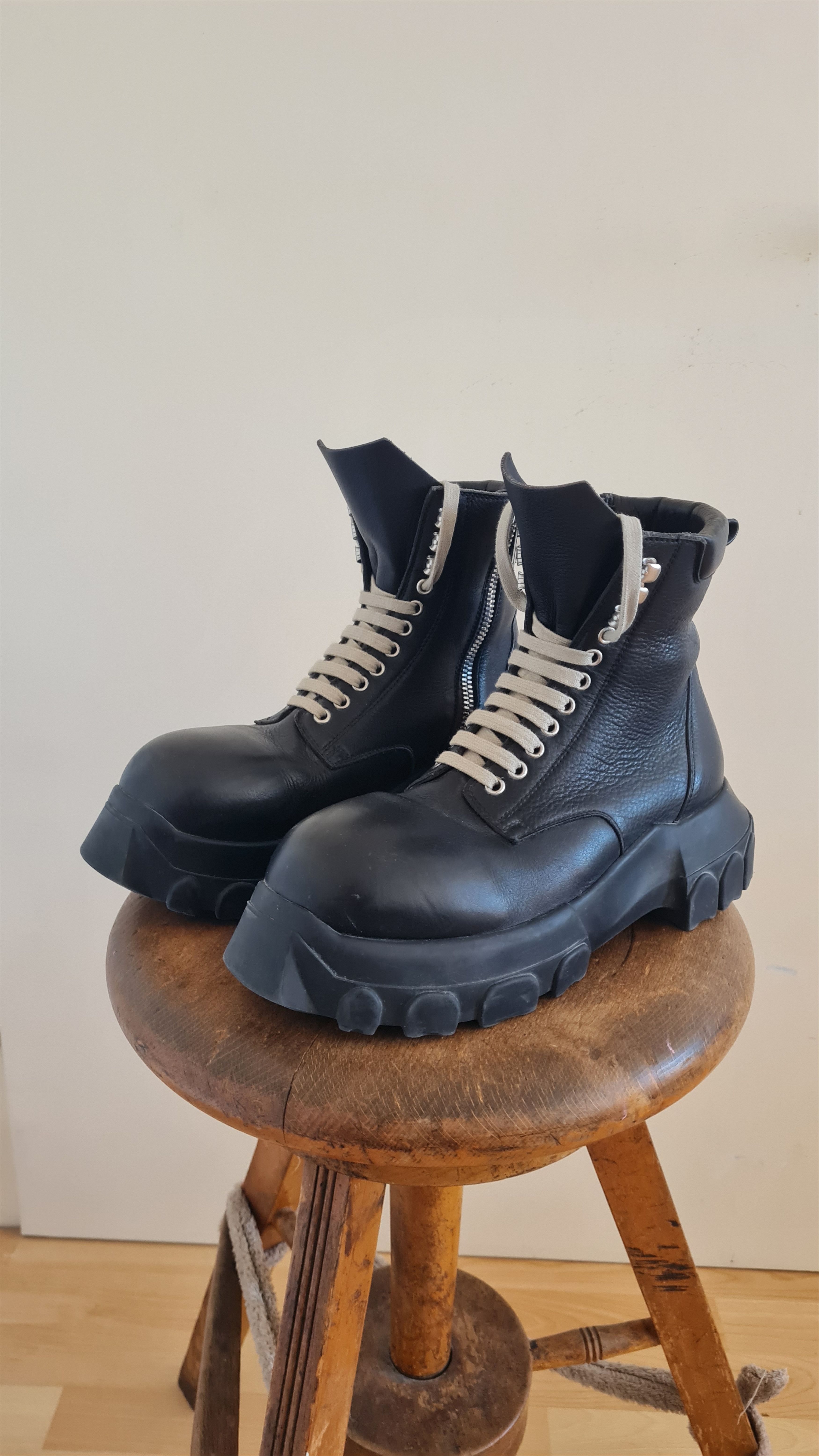 Rick Owens Mainline Rick Owens | Black Bozo Tractor Army Boots Size US 8 / EU 41 - 1 Thumbnail