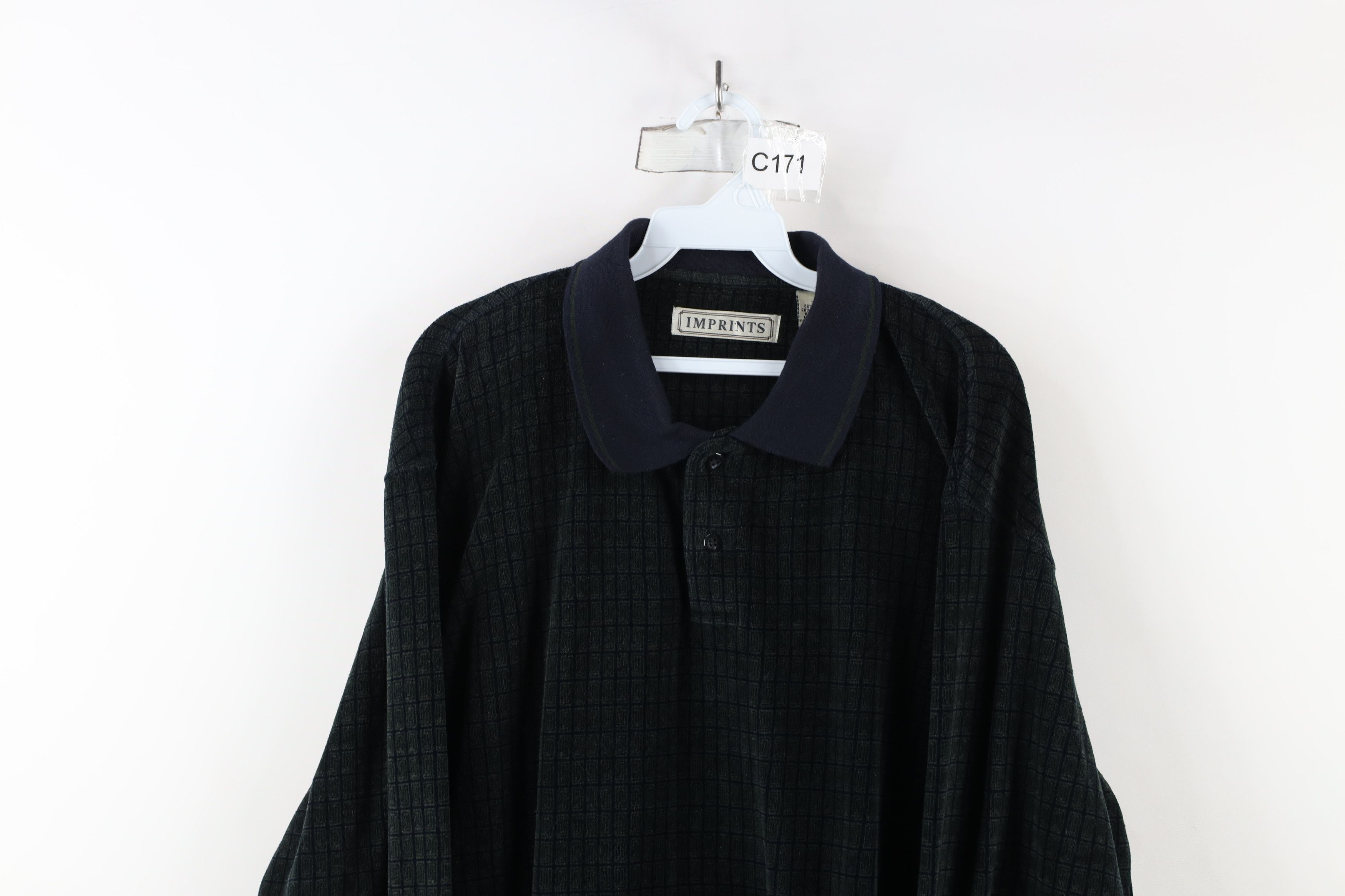 Vintage Vintage 90s Streetwear Geometric Long Sleeve Rugby Polo Size US L / EU 52-54 / 3 - 2 Thumbnail
