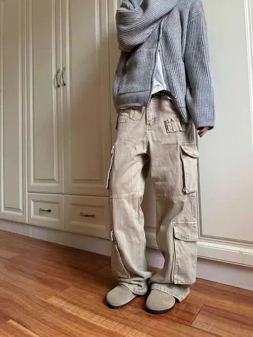 VIBE Vintage street multi-pocketed distressed work jeans Size US 28 / EU 44 - 7 Thumbnail