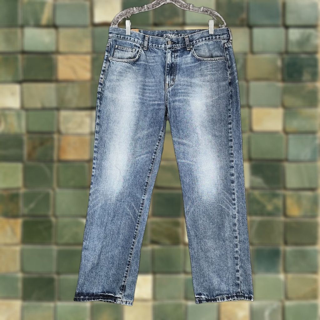 Chaps CHAPS Mens Relaxed Straight Leg Jeans Blue Size 34x30 Size US 34 / EU 50 - 1 Thumbnail