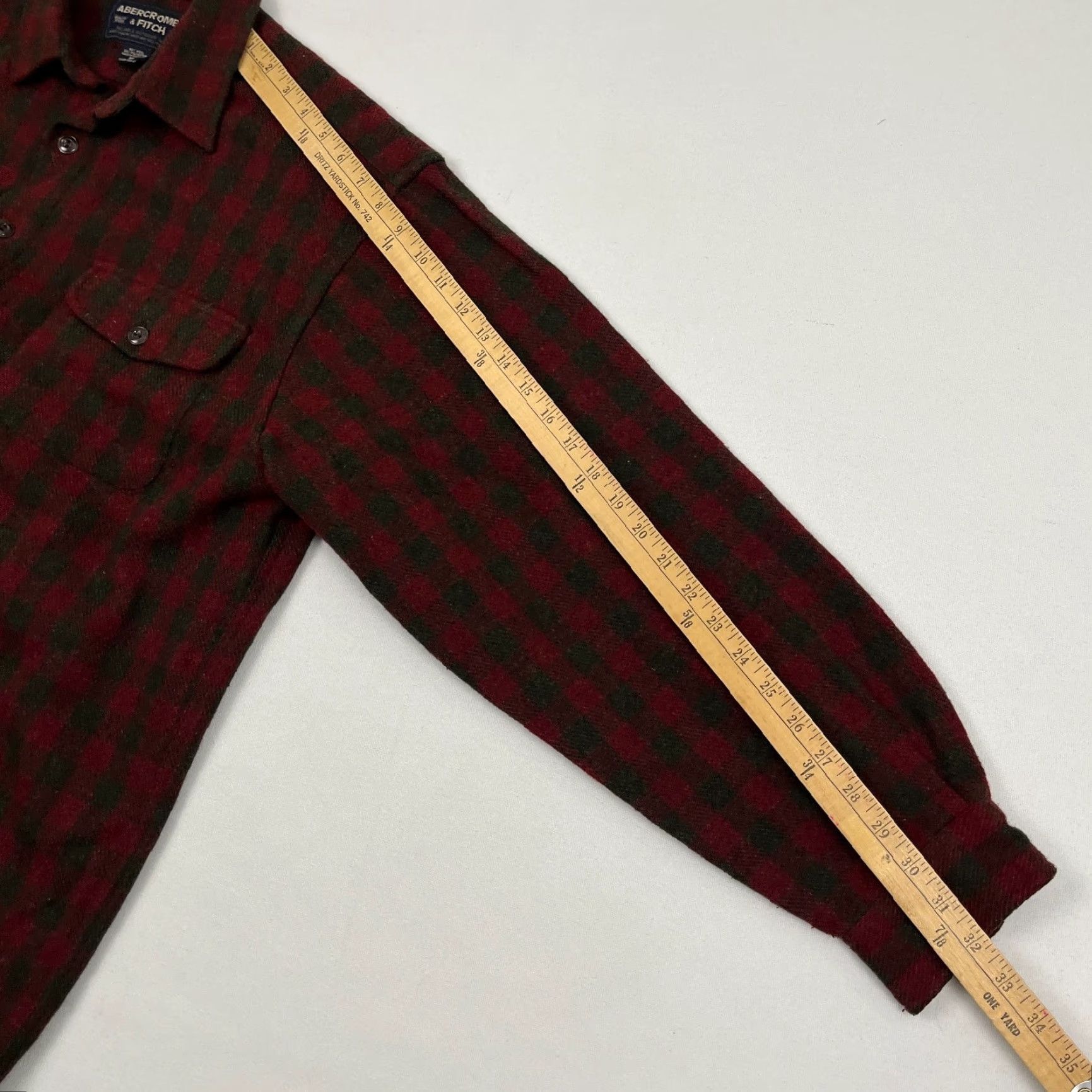 Tommy Bahama VINTAGE Abercrombie & Fitch Shirt Mens M Wool Plaid Heavyweight Made in Portugal Size US M / EU 48-50 / 2 - 5 Thumbnail