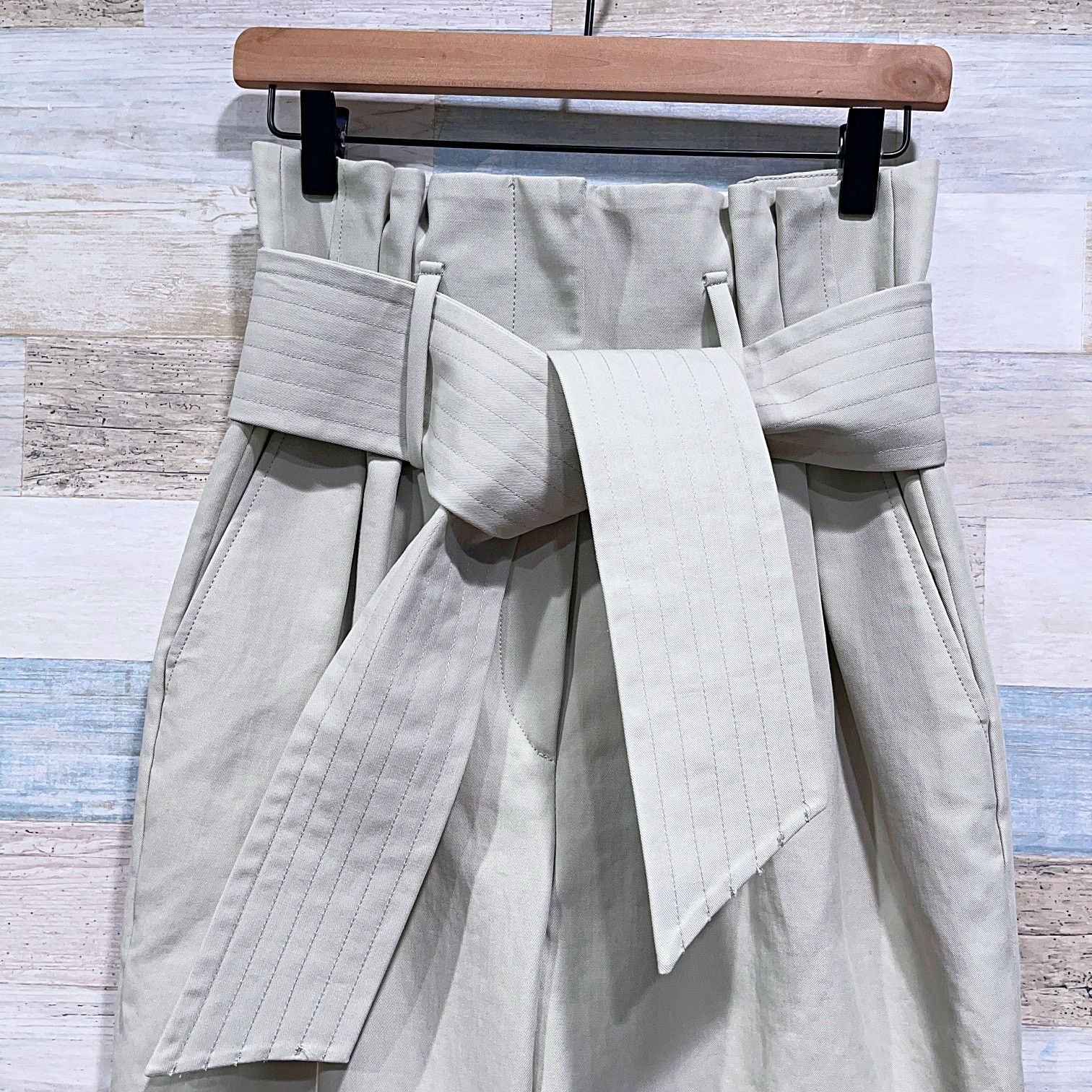 Iro IRO Ritokie High Waist Ankle Paperbag Trousers Green FR 36 4 Size 27" / US 4 / IT 40 - 2 Thumbnail