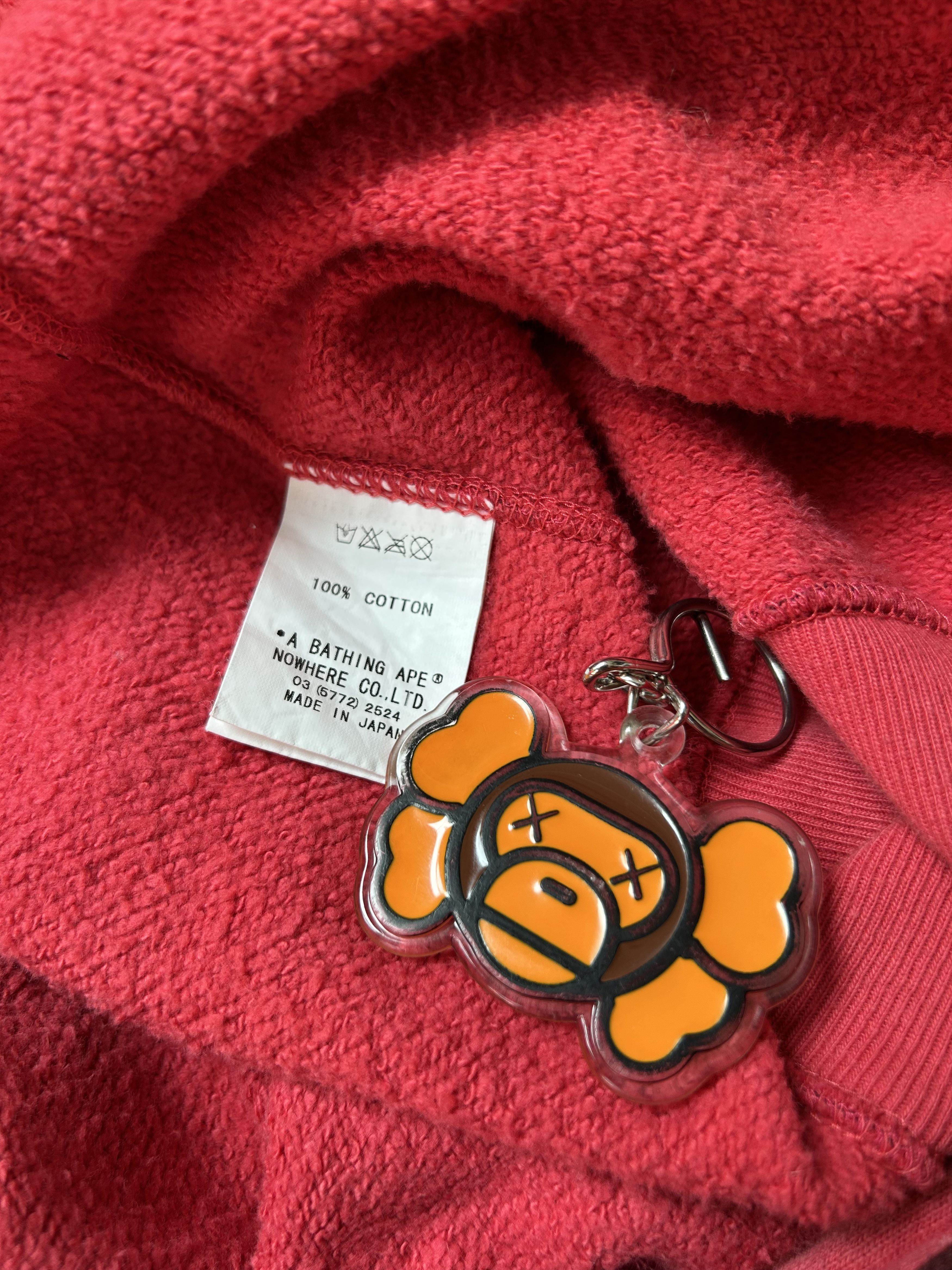 Bape Bape Star Pattern Full Zip Hoodie Red [Size M] Size US M / EU 48-50 / 2 - 5 Thumbnail