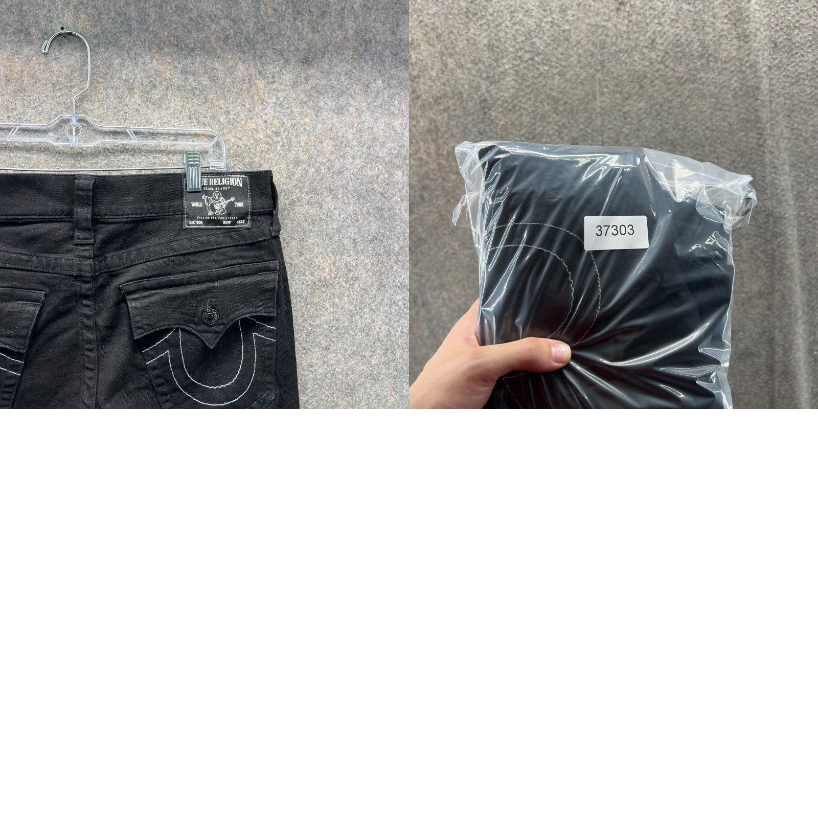 True Religion TRUE RELIGION Jeans Men 33 Black Rocco Relaxed Skinny Denim Stretch Casual Pants Size US 36 / EU 52 - 8 Thumbnail
