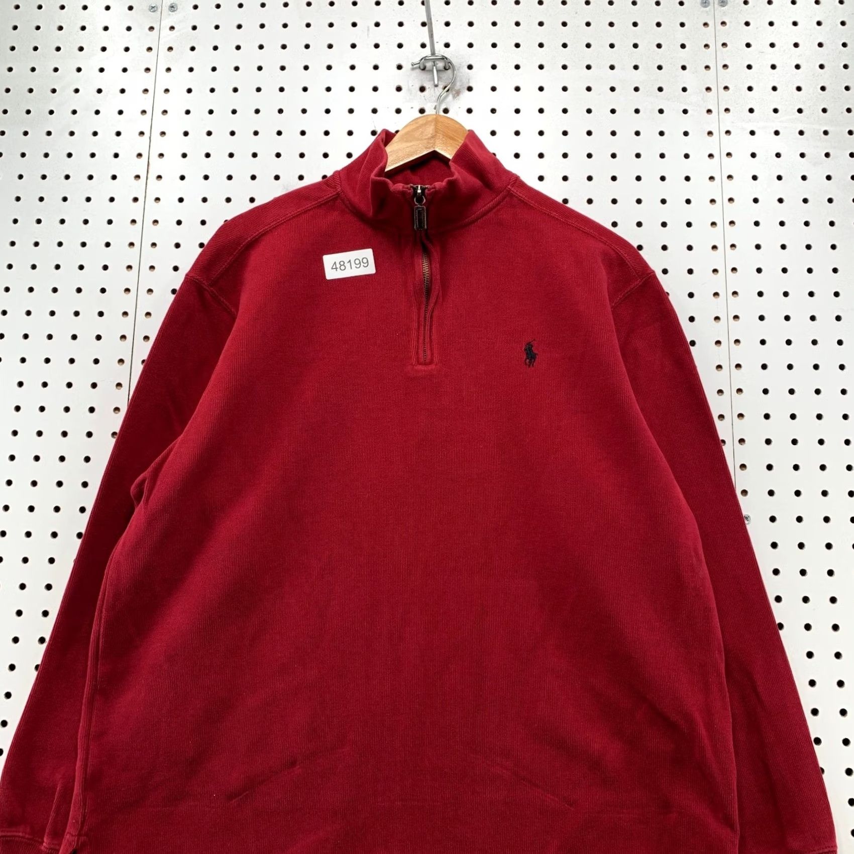 Polo Ralph Lauren Polo Ralph Lauren Quarter 1/4 Zip Sweater Mens Large Red Mock Neck Preppy Shirt Size US L / EU 52-54 / 3 - 4 Thumbnail