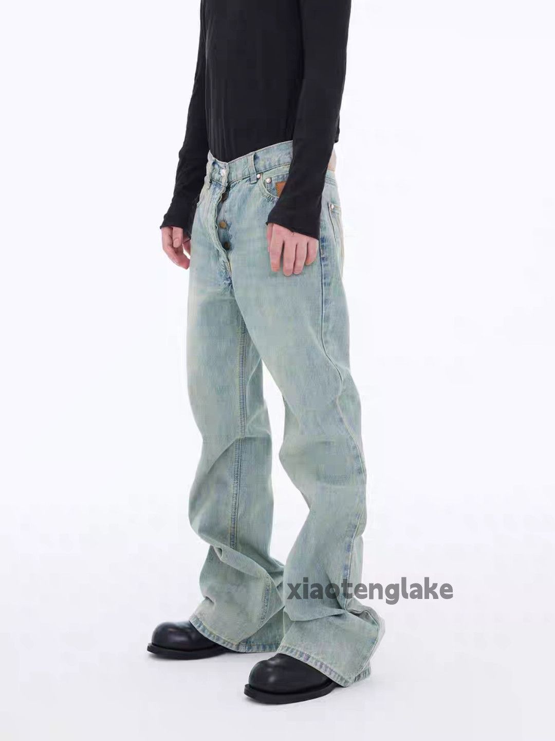 Jean ltx vintage washed faded punk grunge skate hiphop jeans Size US 36 / EU 52 - 2 Thumbnail