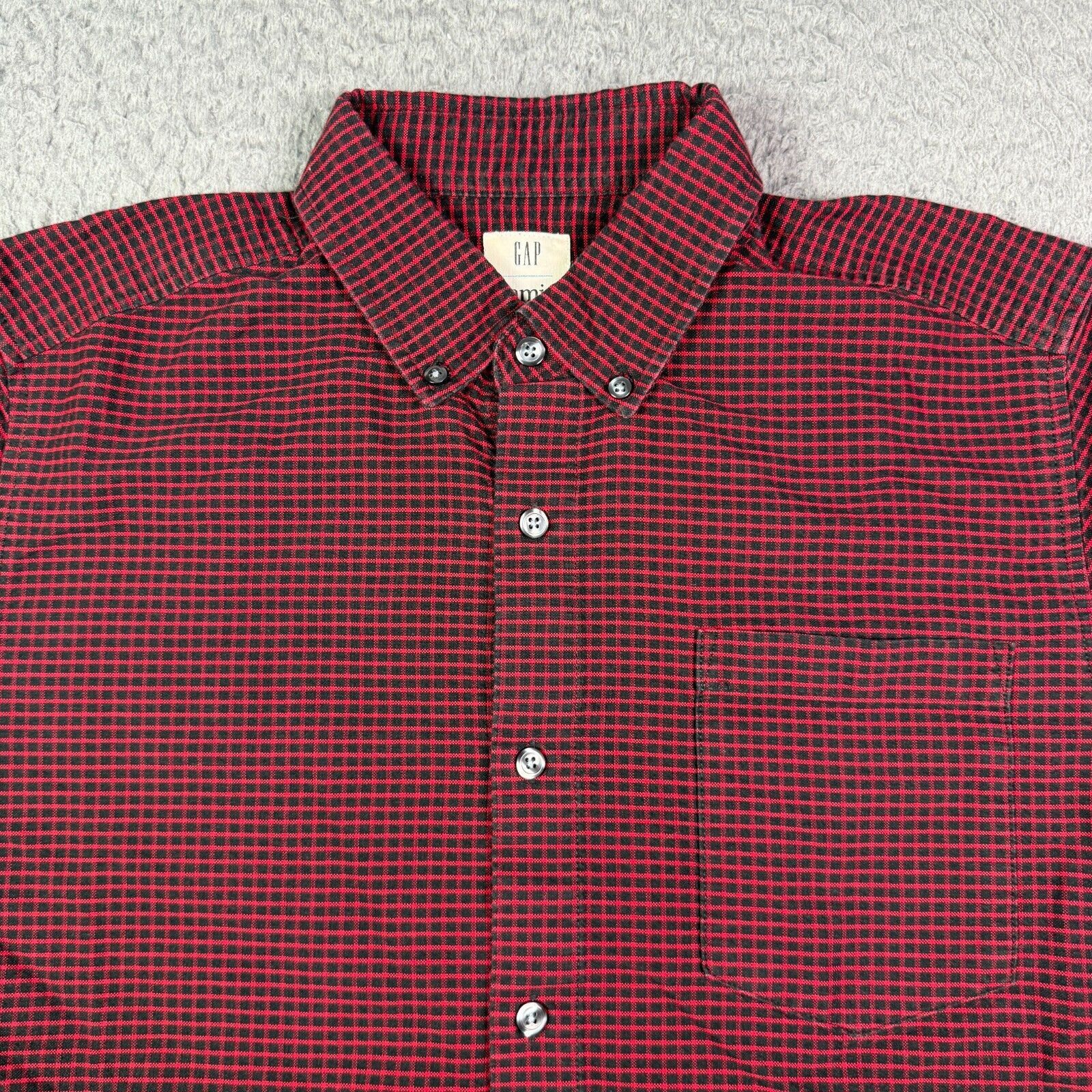 AMI × Gap Gap AMI Alexander Mattiussi Shirt Mens S Red Black Plaid Size US S / EU 44-46 / 1 - 1 Thumbnail