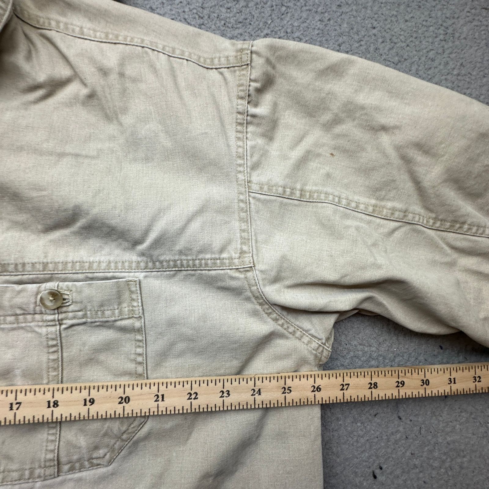 Izod VTG Izod Heavy Duty Duck Canvas Lined Work Shirt Mens XL Size US XL / EU 56 / 4 - 6 Thumbnail