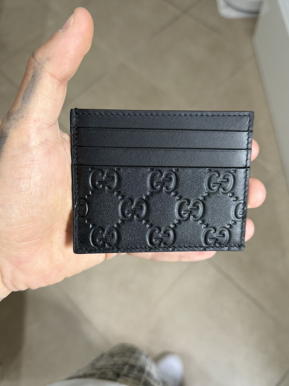 Gucci Card holder gg emblem leather Size ONE SIZE - 1 Thumbnail