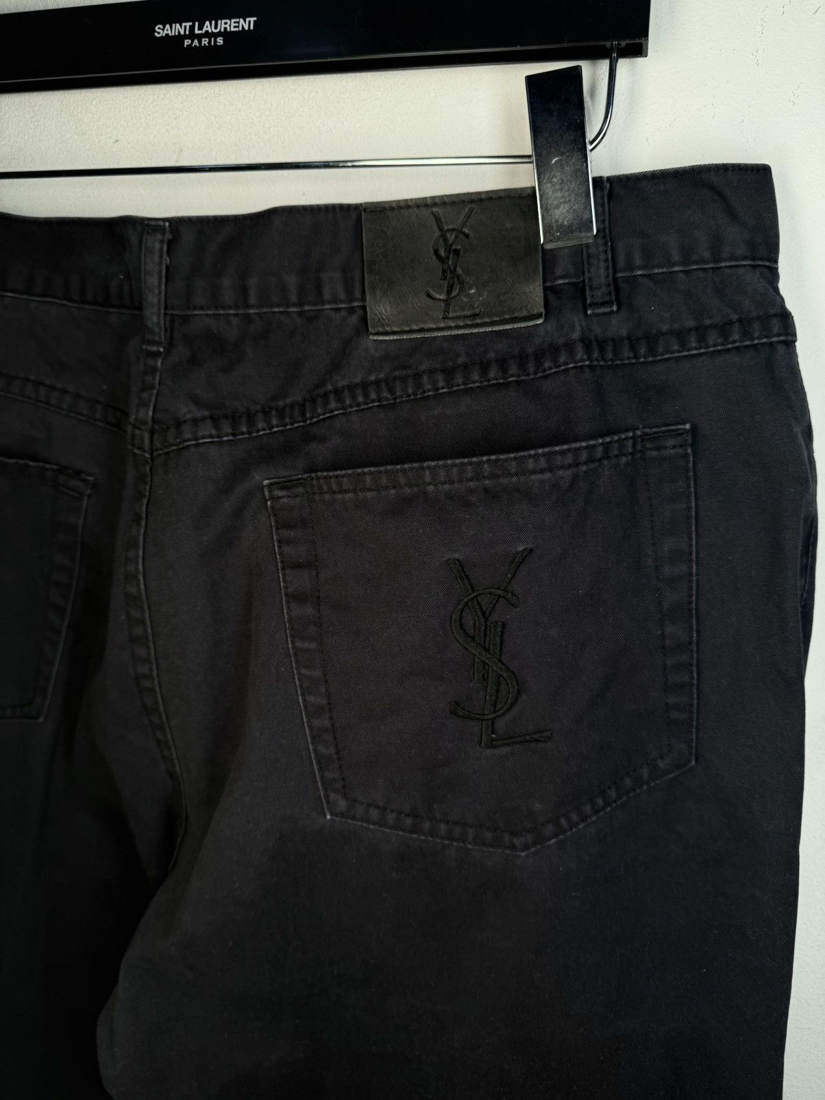 Yves Saint Laurent 40x30 YSL Jeans Black Denim Pants Cotton Casual Vintage y2k Size US 40 / EU 56 - 1 Thumbnail