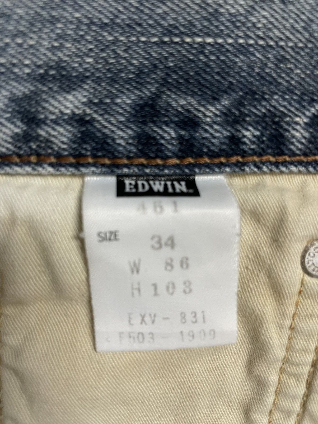 Edwin Vintage XV-S Edwin Distress Japanese Brand Denim Jeans Size US 34 / EU 50 - 8 Thumbnail