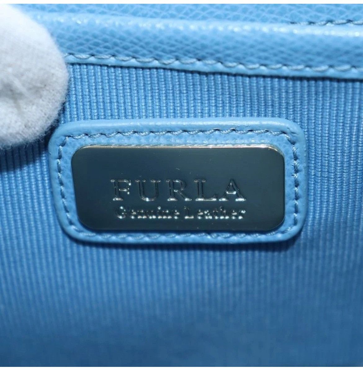 Furla Furla Metropolis Soft Leather Crossbody Bag - Muted Blue Size ONE SIZE - 6 Thumbnail