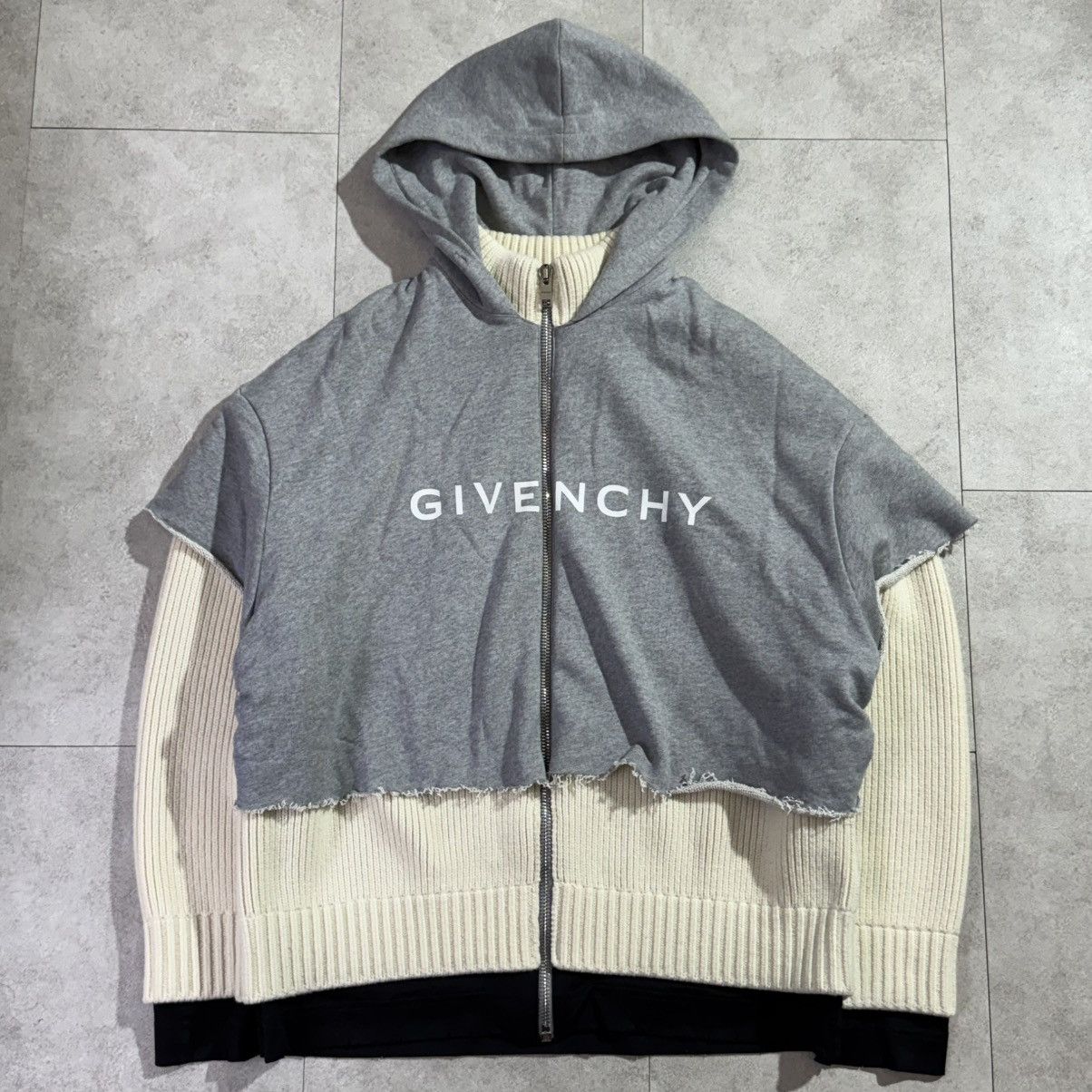 Givenchy Givenchy Layered Knit Zip Hoodie Size US XS / EU 42 / 0 - 1 Thumbnail