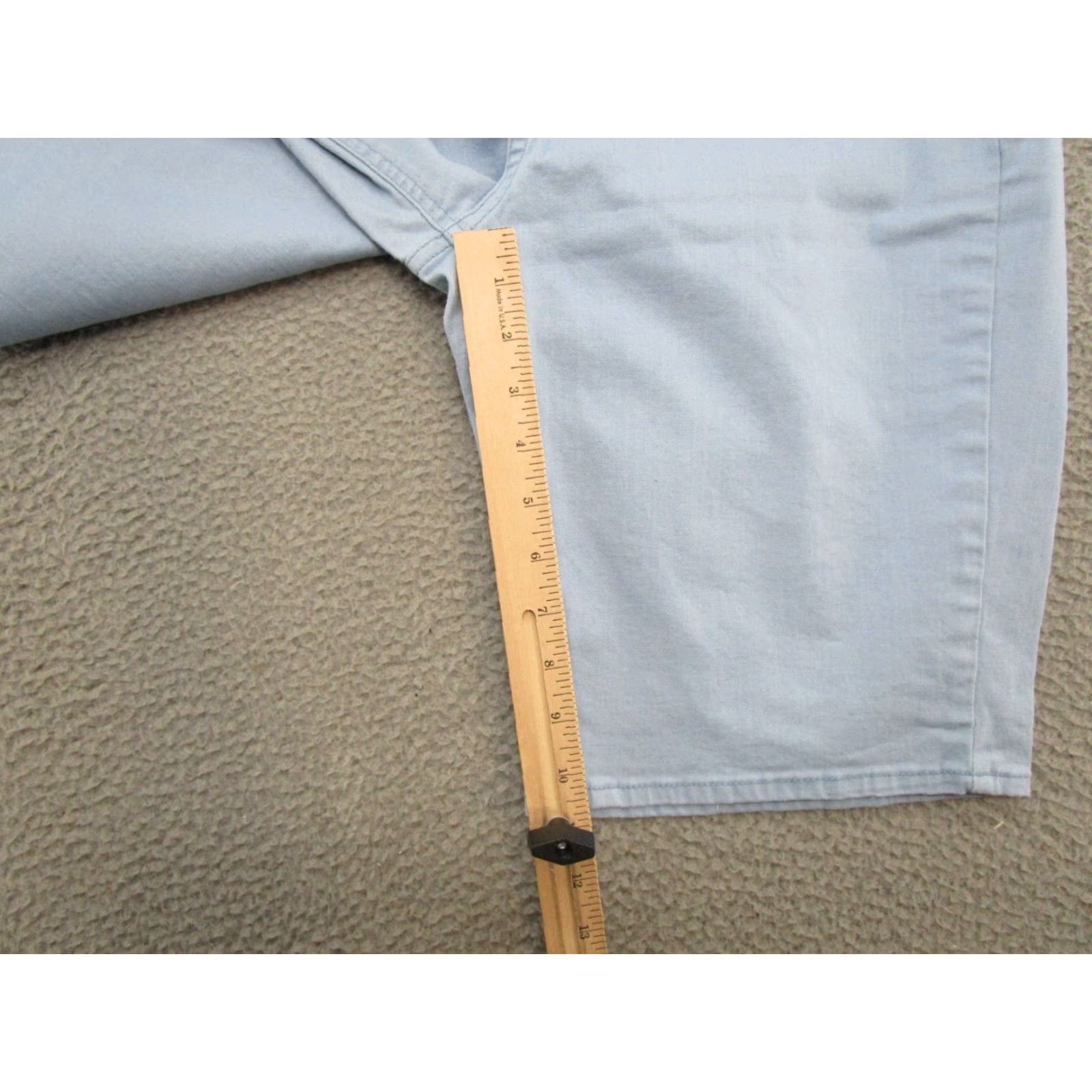 Lee Lee Riders Capri Jeans Women Stretch Denim Light Sky Blue 14 Medium Blue Capri Jeans Womens Size 36" / US 14 / IT 50 - 6 Thumbnail