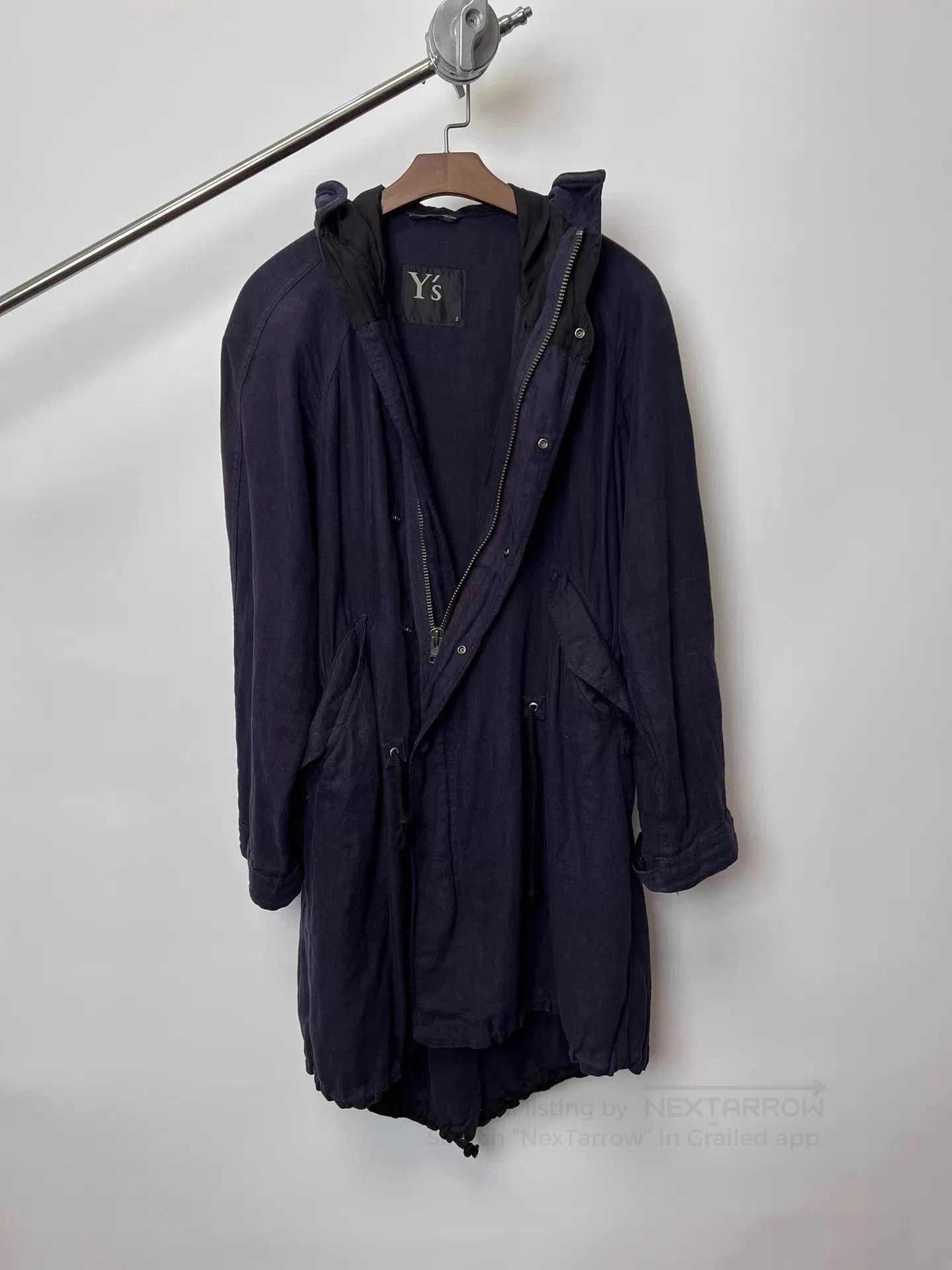 Yohji Yamamoto Hooded Long Parka Coat. Size US M / EU 48-50 / 2 - 3 Thumbnail