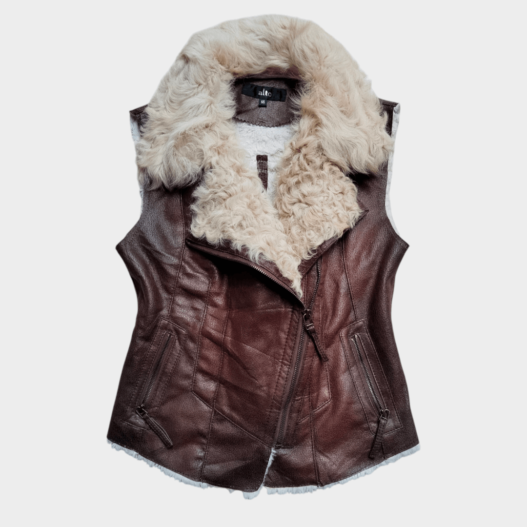 LGB Le Grande Bleu Black Deer Leather Zip Up Vest made in japan if six was  nine | eBay