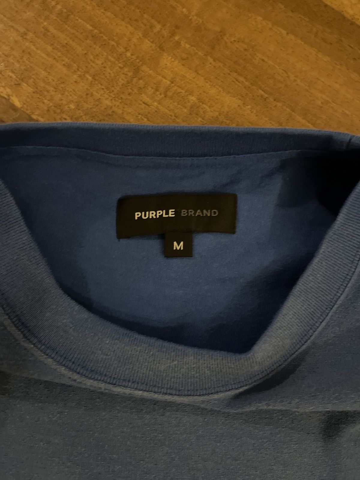 Purple Brand Medium mens blue wordmark tshirt new Size US M / EU 48-50 / 2 - 5 Thumbnail