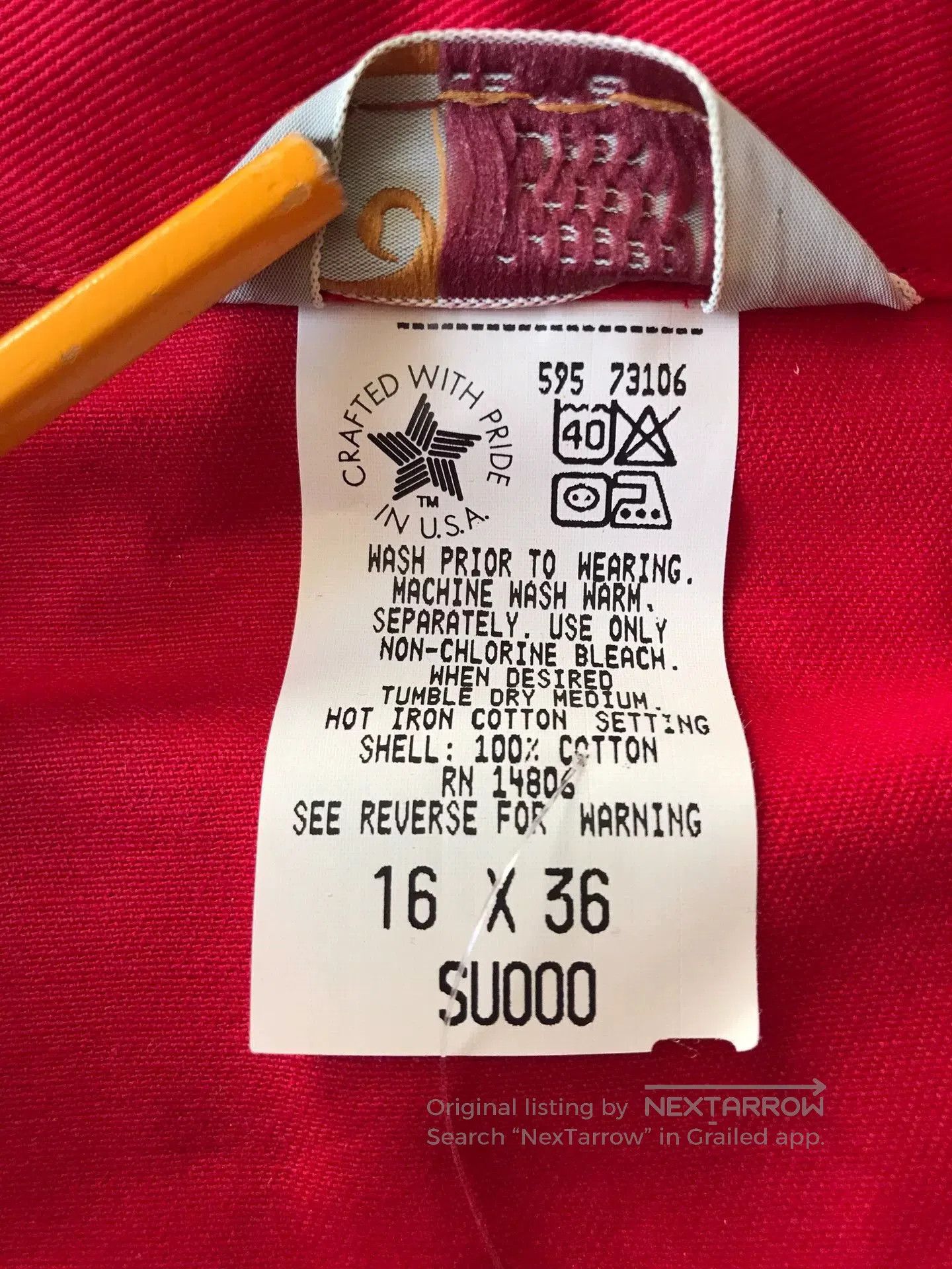 Carhartt 90s Carhartt SU000 Red Western Shirt. Size US M / EU 48-50 / 2 - 9 Thumbnail