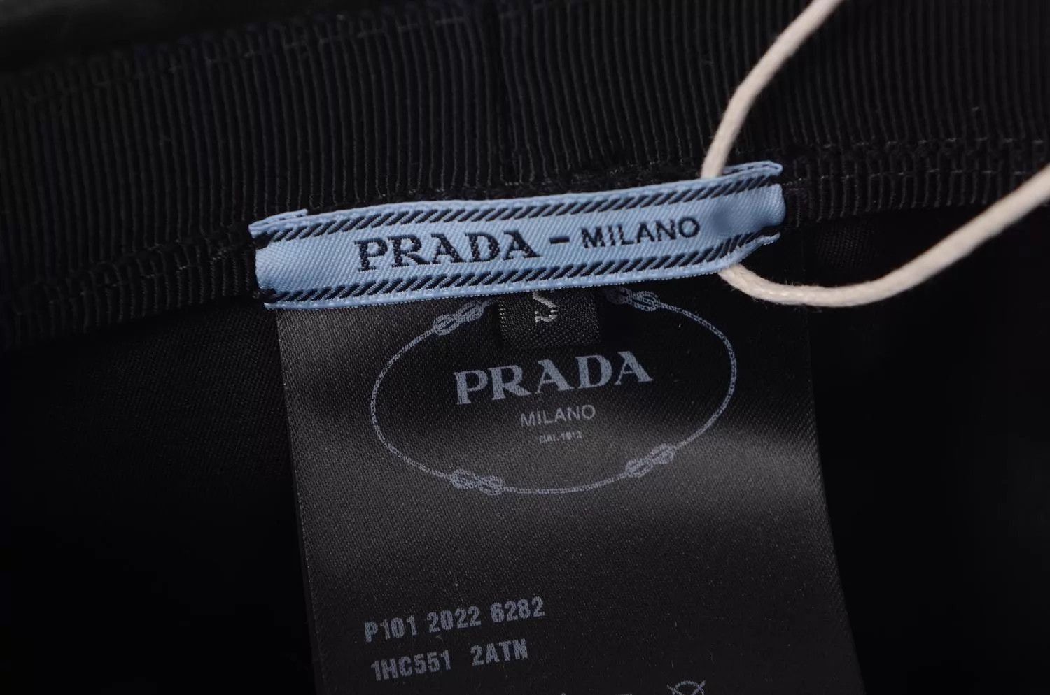 Prada Black Leather Flat Cap Size ONE SIZE - 2 Thumbnail