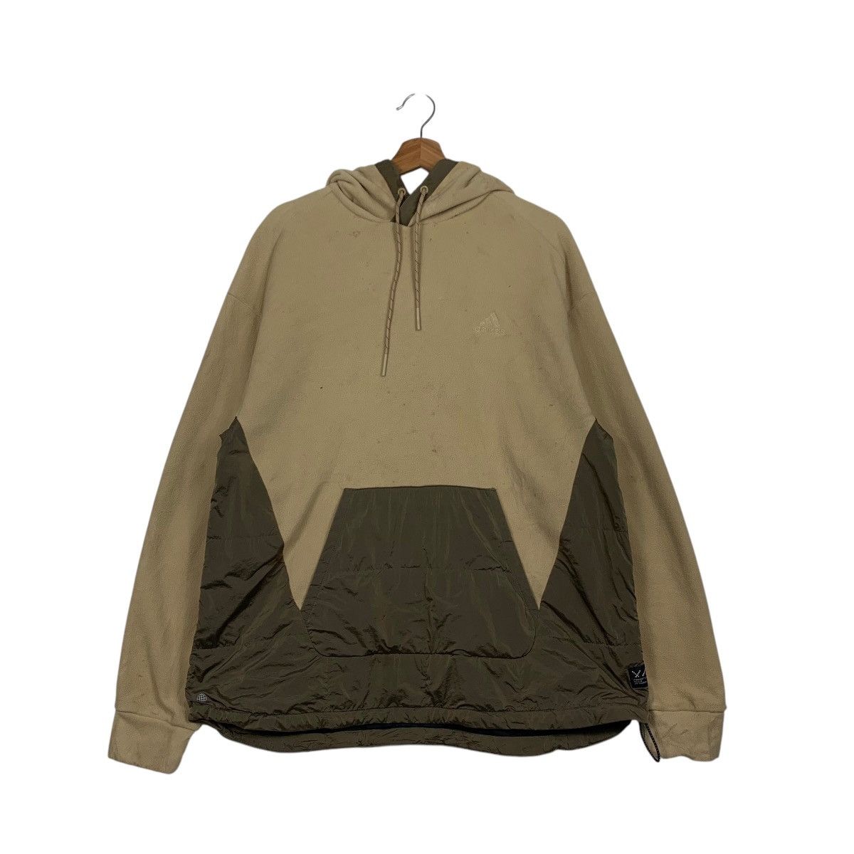Adidas ADIDAS Small Logo Hybrid Fleece Pullover Hoodies #1616-C72 Size US L / EU 52-54 / 3 - 1 Thumbnail
