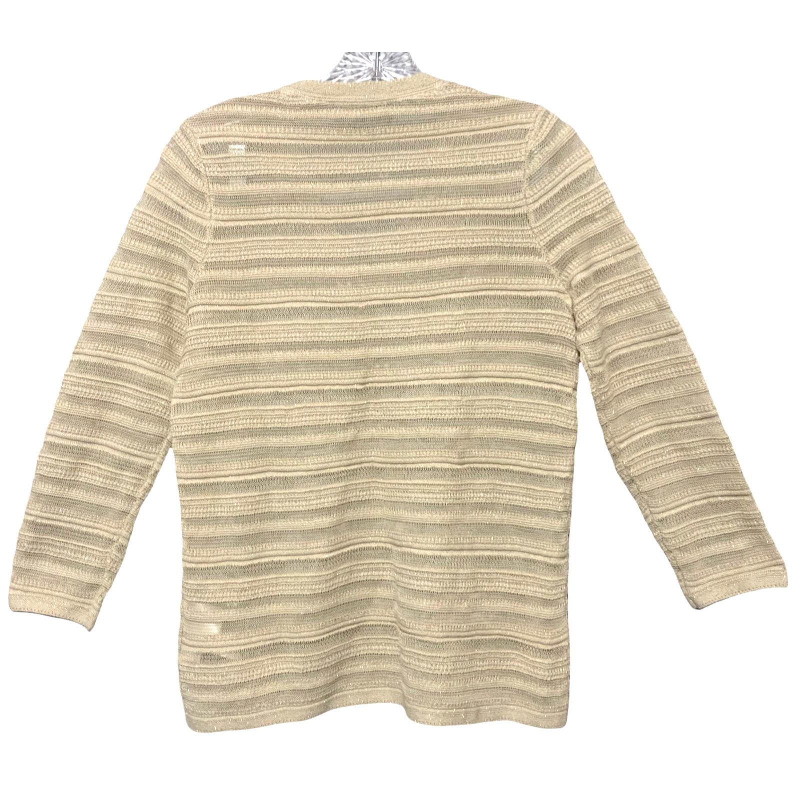Brooks Brothers Brooks Brothers Glitter Metallic Stripe 3/4 Sleeve Sweater S Size S / US 4 / IT 40 - 2 Thumbnail