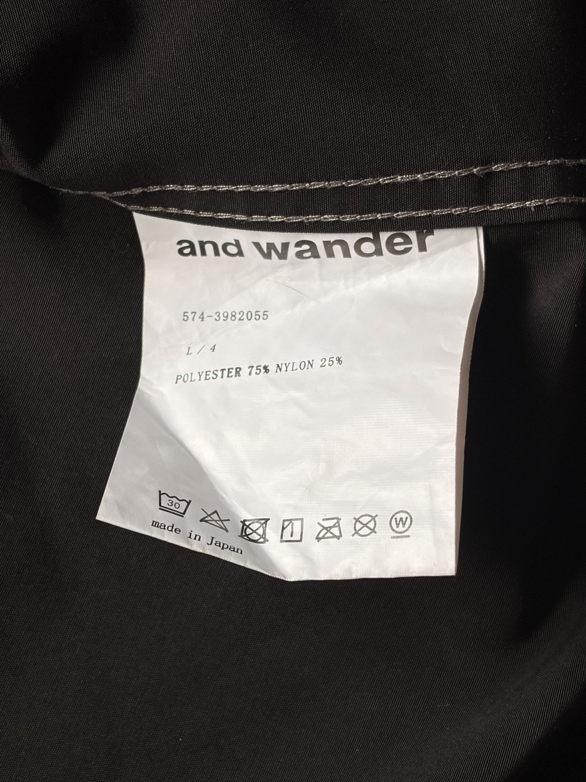And Wander And Wander Black Windbreaker Size L Made in Japan Gorpcore Size US L / EU 52-54 / 3 - 12 Thumbnail