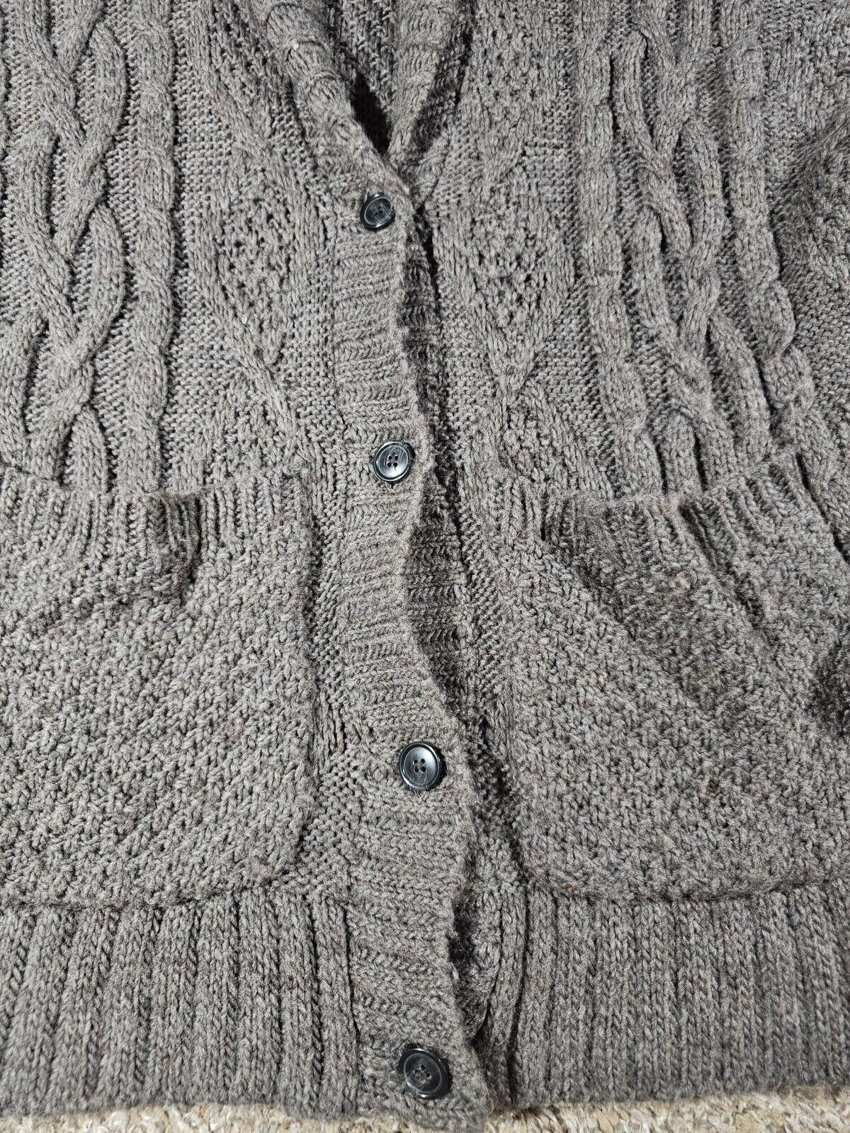 Designer American Eagle XS/S Gray 4 Button Cardigan Knit Wool Blend Size XS / US 0-2 / IT 36-38 - 2 Thumbnail