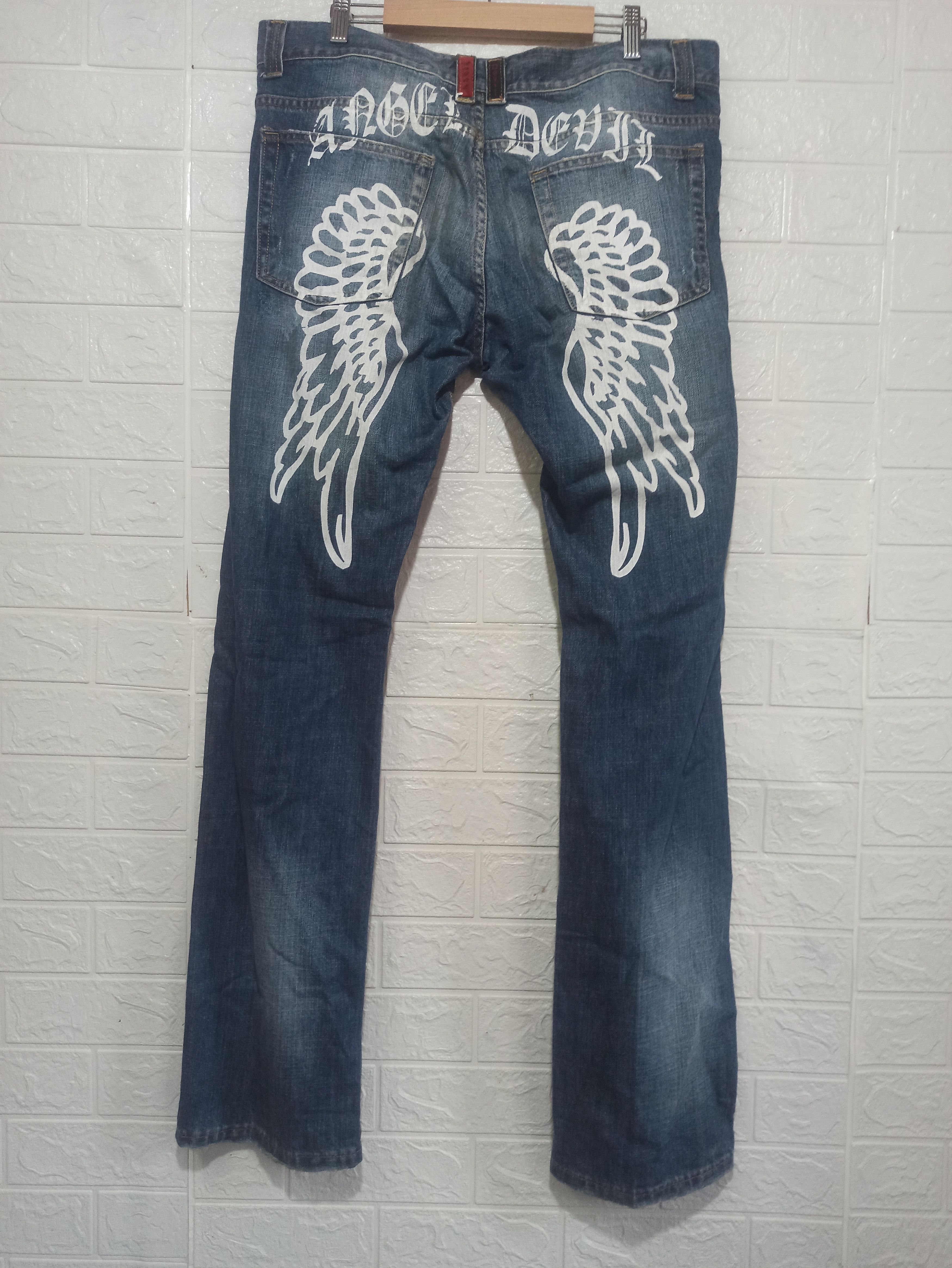 Other rare design Angel Devil Denim pants Size 37" - 1 Thumbnail