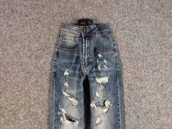Von Dutch Vintage 90's Von Dutch Kustom Made Distressed Denim Jeans Size US 34 / EU 50 - 3 Thumbnail